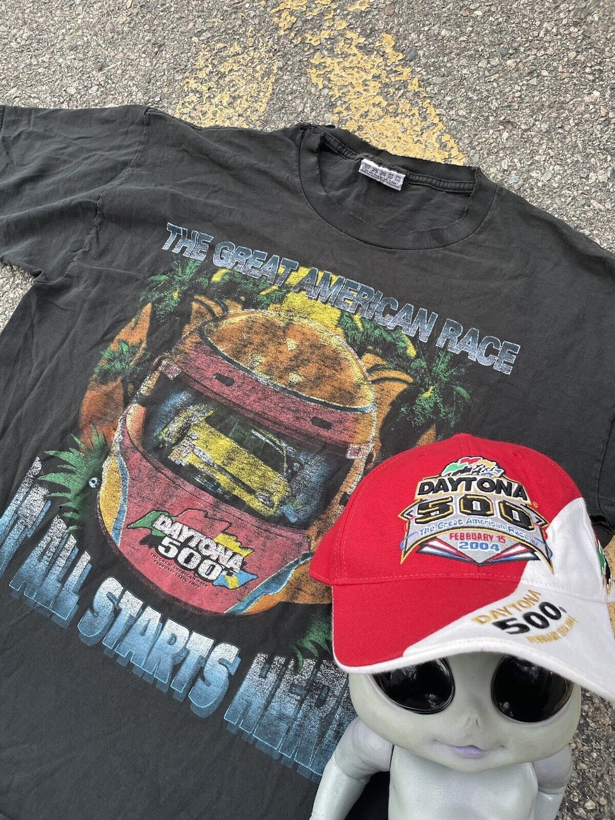 NASCAR Bundle Vintage Daytona 500 Shirt & Hat NASCAR Racing Size US XL / EU 56 / 4 - 1 Thumbnail