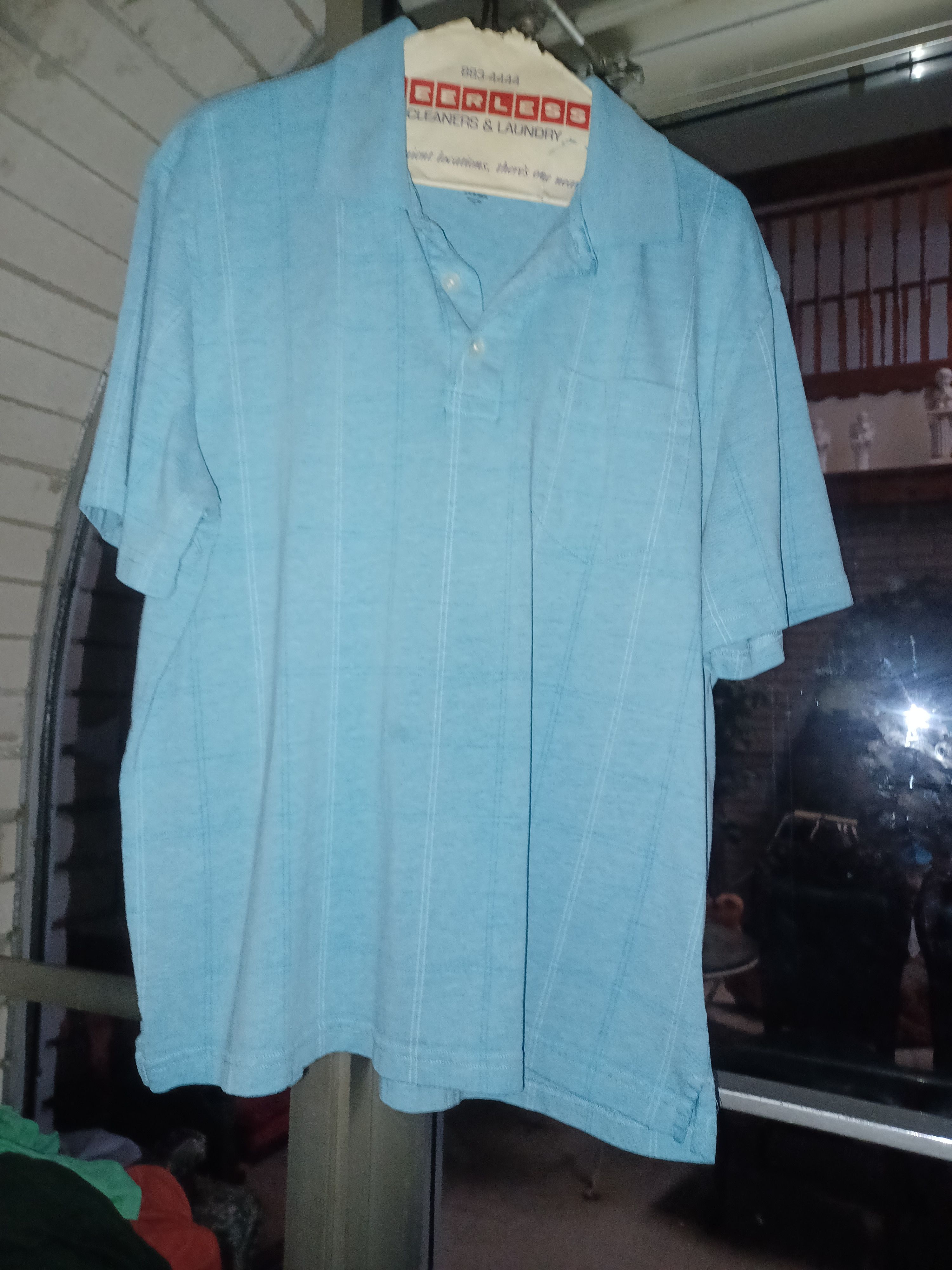 George George Men's Polo Shirt Large Light Teal Blue Size US L / EU 52-54 / 3 - 1 Thumbnail