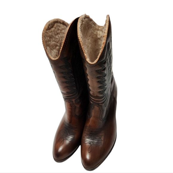 Vintage Carriboots Western Style winter boots size 10 brown Size US 10 / IT 40 - 2 Thumbnail