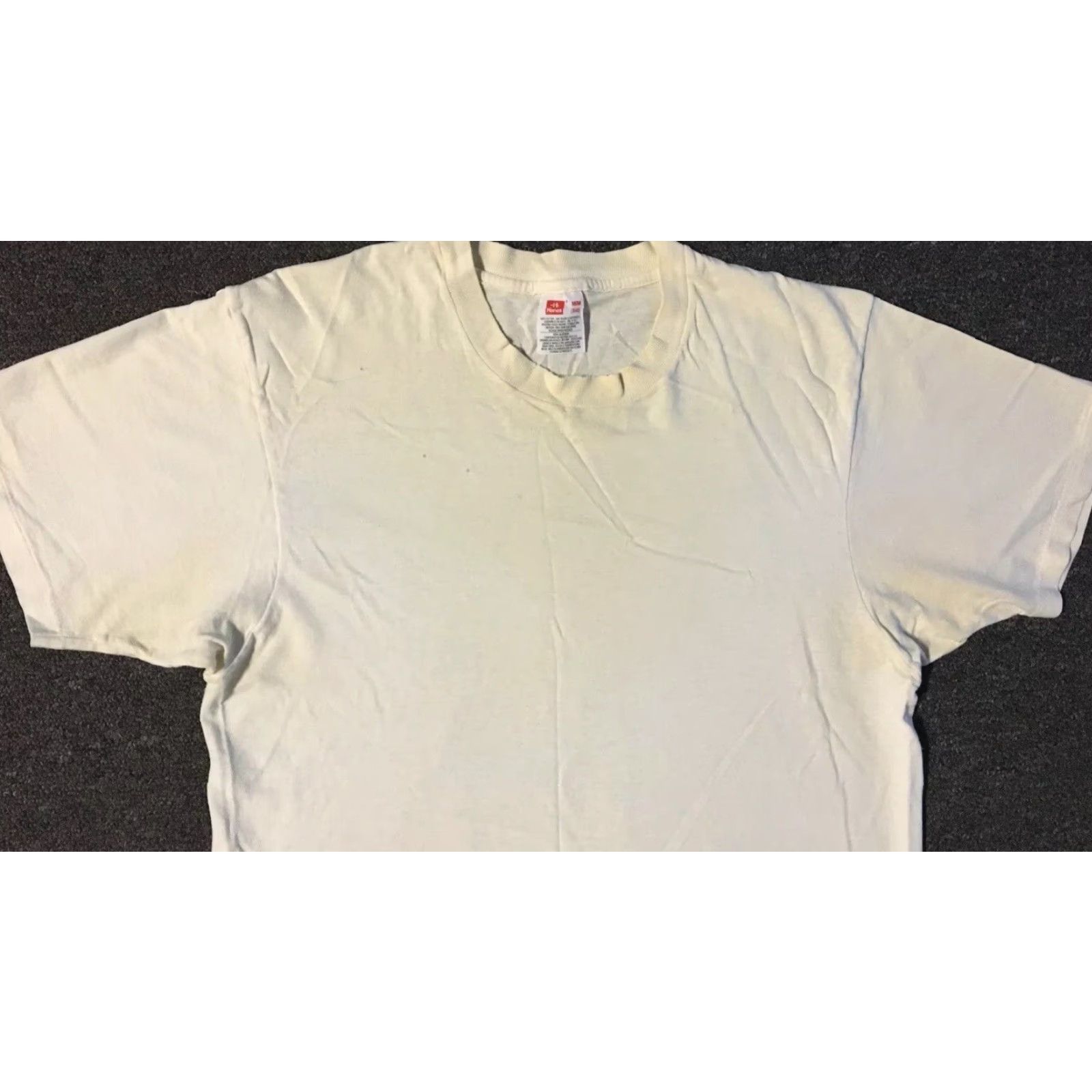 Hanes Vtg Hanes Faded 80s 90s Shirt S White Distressed Grunge Biker Punk Skate Surf Trucker 90s USA California Classic Retro Rock Mechanic Fitness Size US S / EU 44-46 / 1 - 6 Thumbnail