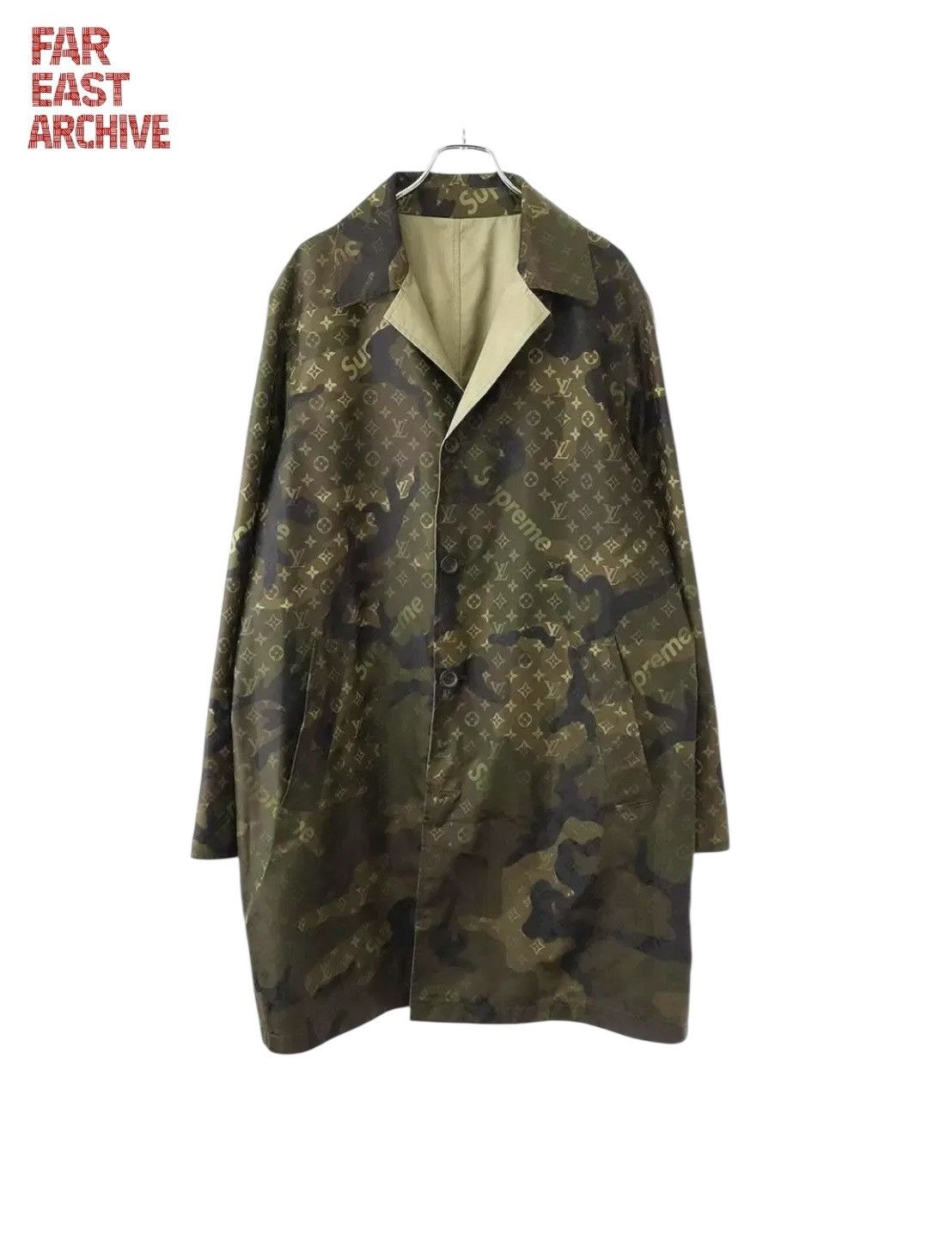Louis Vuitton × Supreme Louis Vuitton x Supreme Reversible Trench Coat Size US XL / EU 56 / 4 - 1 Thumbnail