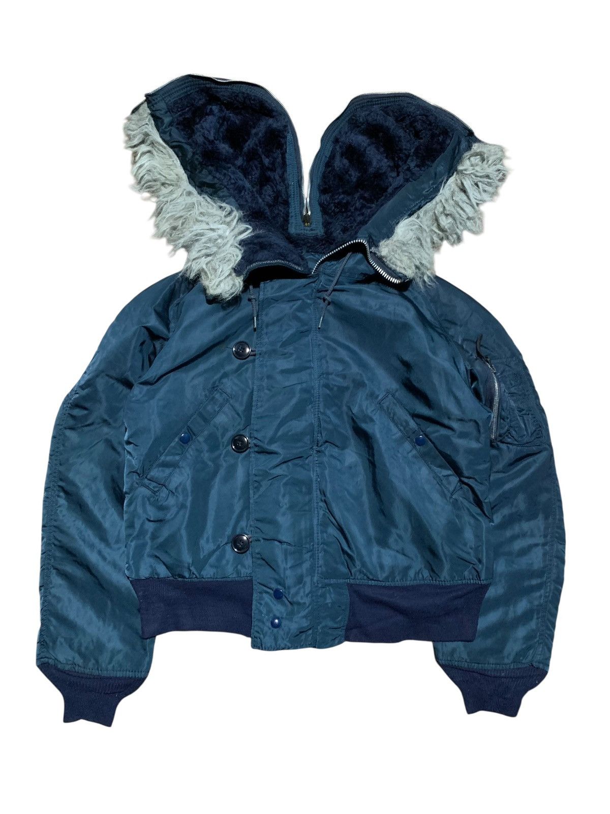If Six Was Nine Vintage Alpha industries N2B fur bomber jacket hoodie Size US M / EU 48-50 / 2 - 5 Thumbnail