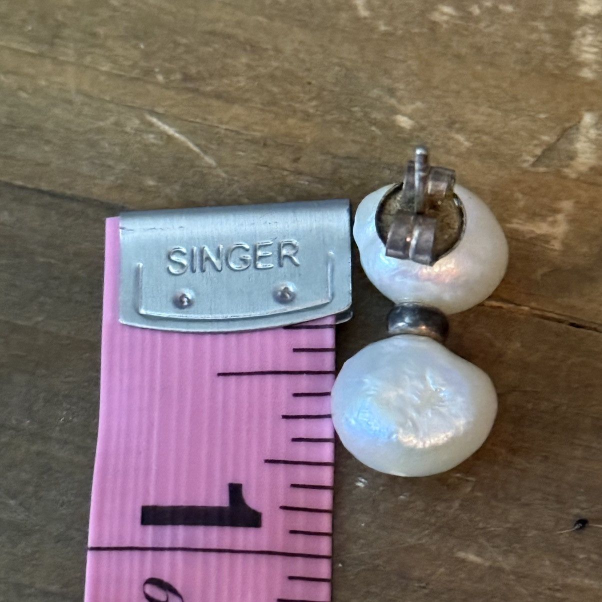 Vintage Vintage double Baroque pearl post earrings Size ONE SIZE - 3 Thumbnail