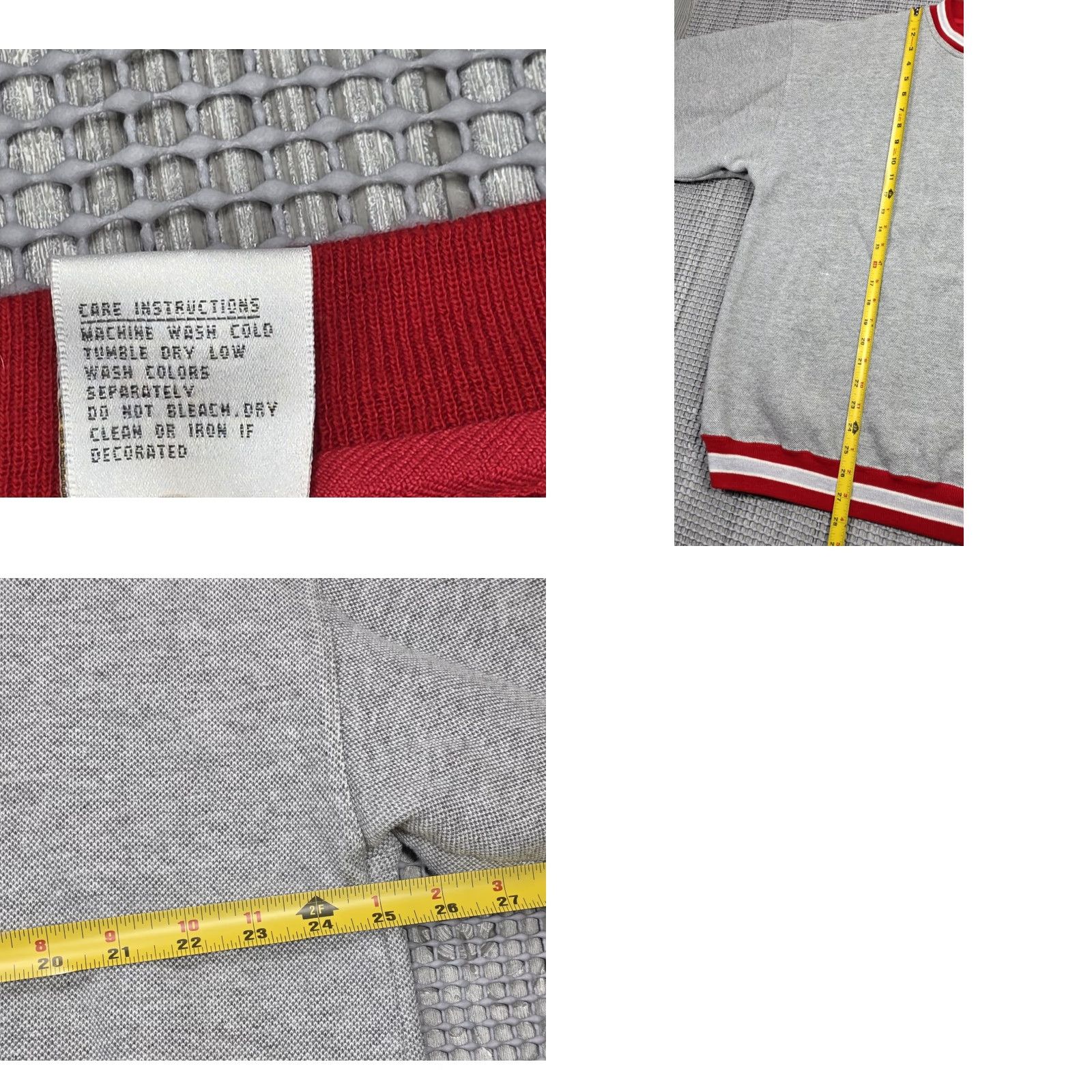 Vintage VINTAGE BAC Premier Gray Crewneck Long Sleeve Sweatshirt L Pullover Men 90s Fish American NC State Red Accent Collar Size US L / EU 52-54 / 3 - 8 Thumbnail