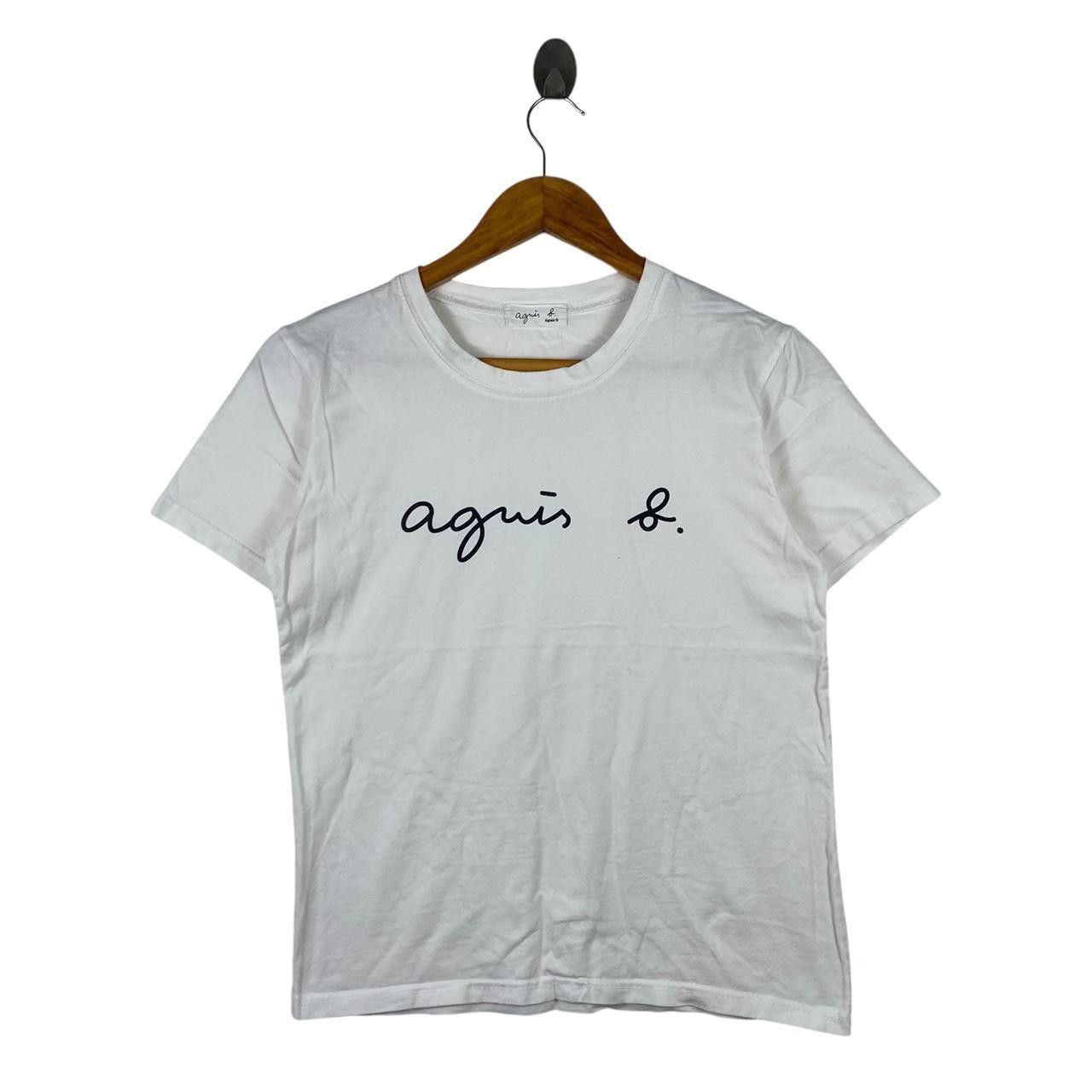agnes b. Vintage AGNES. B PARIS Stock Logo Signature Tee Shirt Top Size S / US 4 / IT 40 - 1 Thumbnail