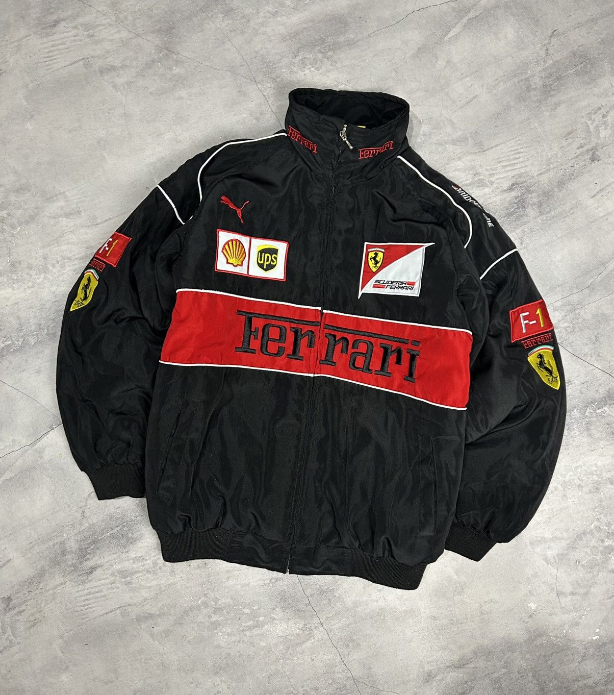 Vintage Ferrari Jacket Formula Uno Moto Y2K Racing Sport 90s