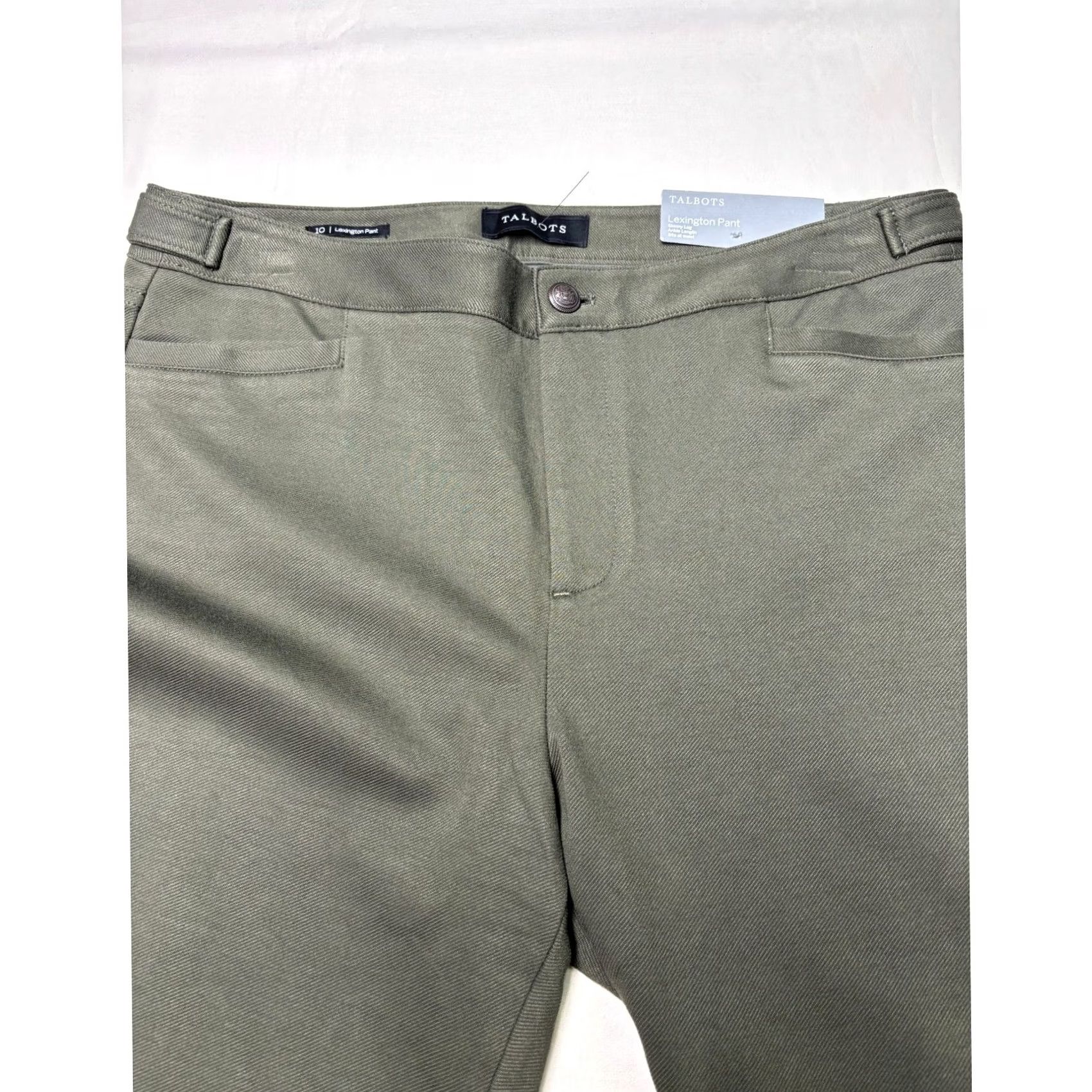 Talbots Talbots Lexington Pant Womens 10 W34 L28 Olive Green Skinny Ankle Length Size 32" / US 10 / IT 46 - 2 Thumbnail
