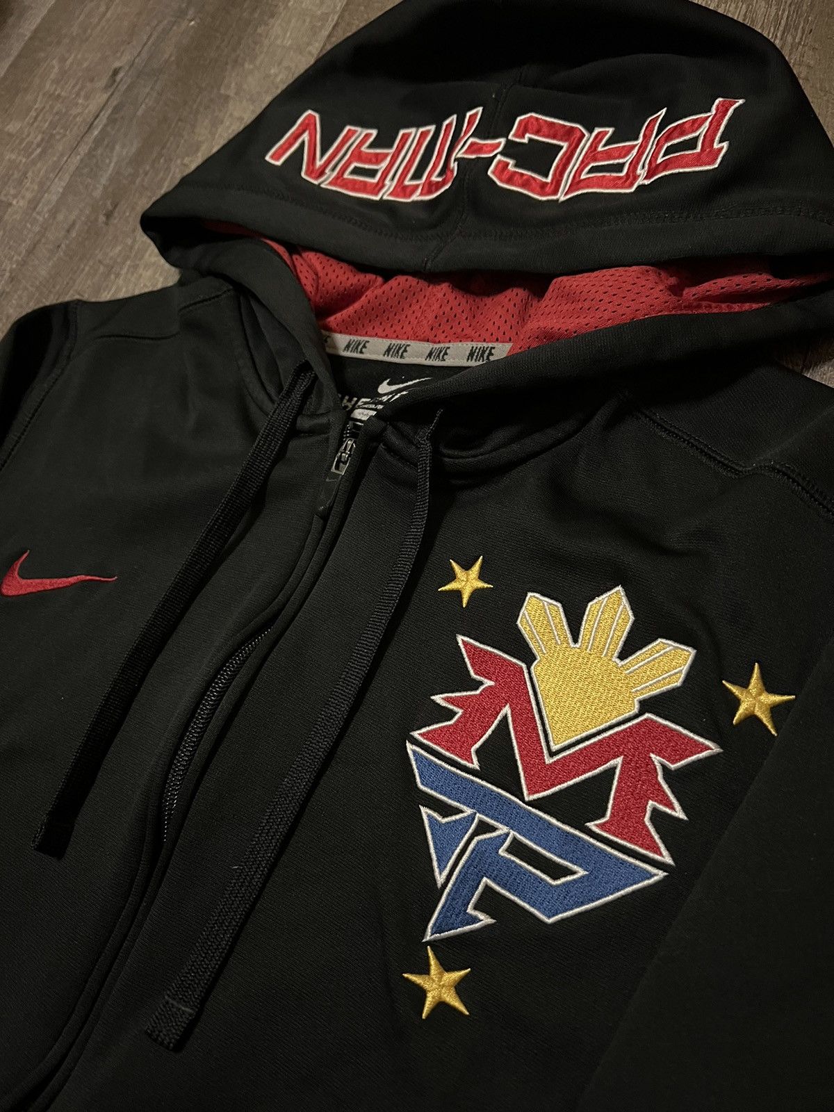 Nike Vintage Nike Manny Pacquiao Pac-Man Hoodie Track Jacket Size US M / EU 48-50 / 2 - 2 Thumbnail
