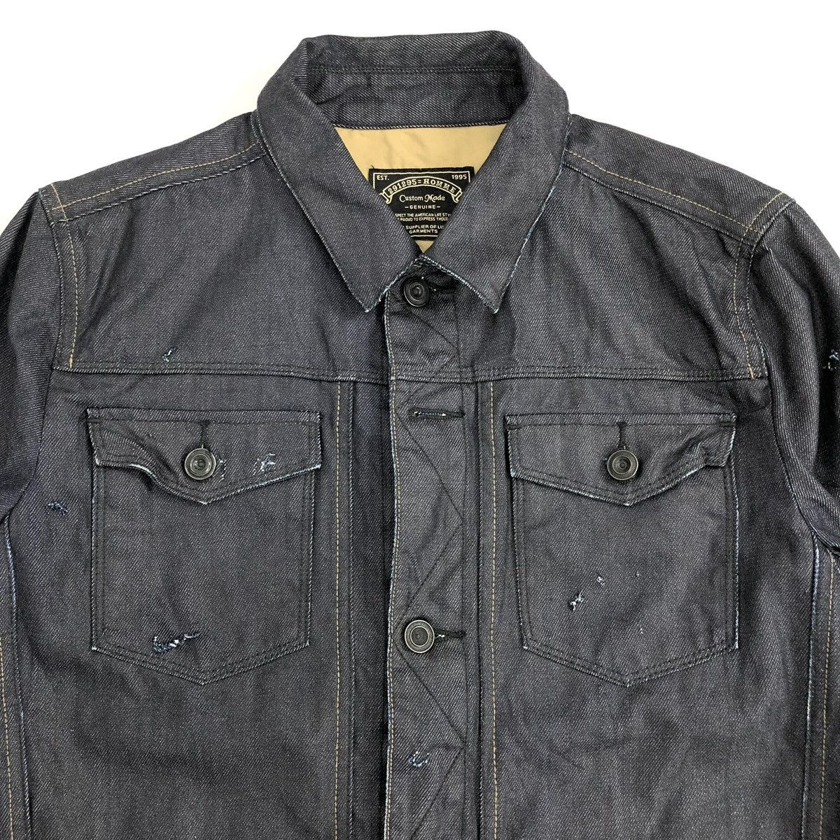 291295=Homme 2000s 291295=Homme Distressed Ifsixwasnine Lgb Denim Jacket Size US M / EU 48-50 / 2 - 3 Thumbnail