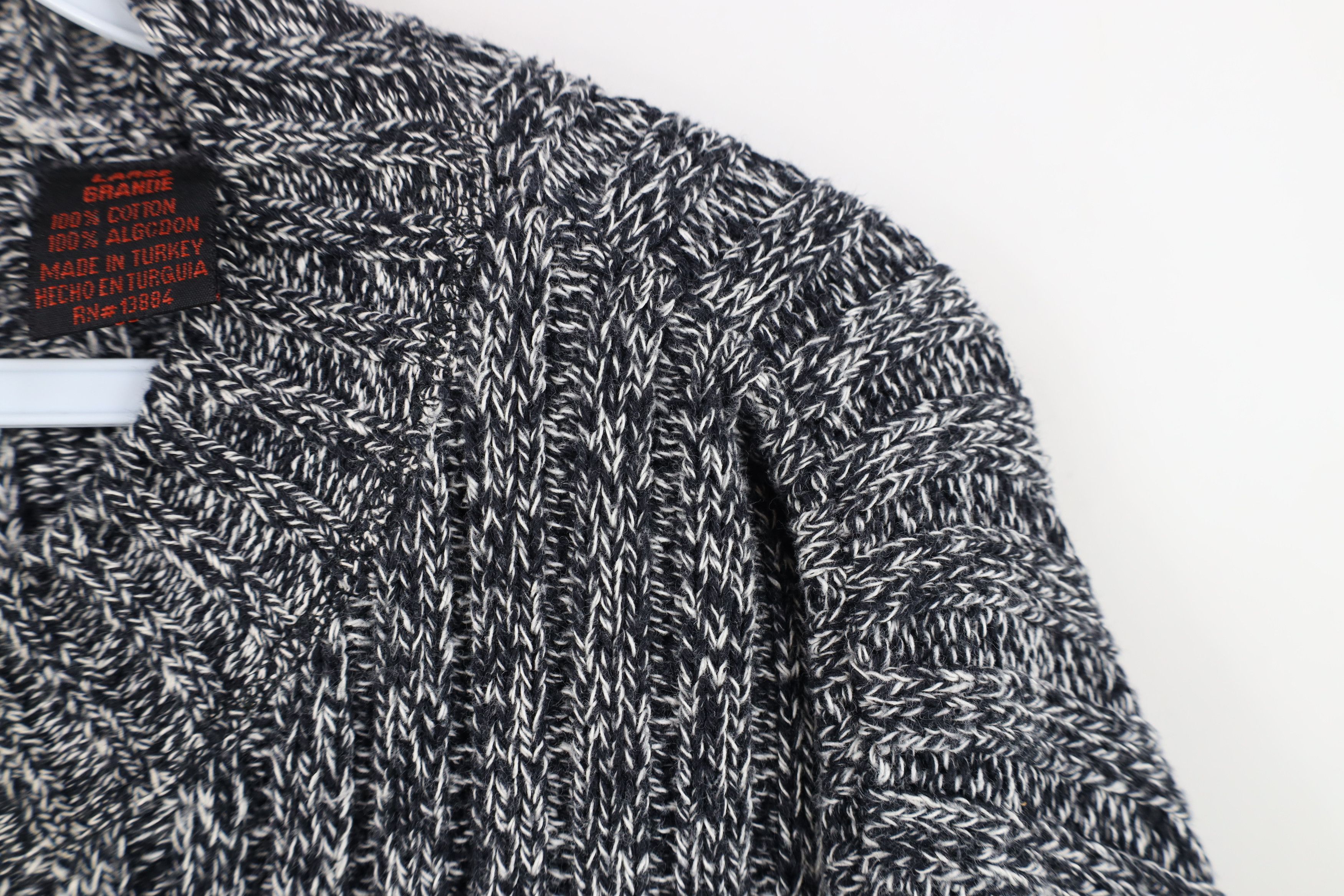 Vintage Vintage 90s Streetwear Chunky Cotton Ribbed Knit Sweater Size US L / EU 52-54 / 3 - 8 Thumbnail