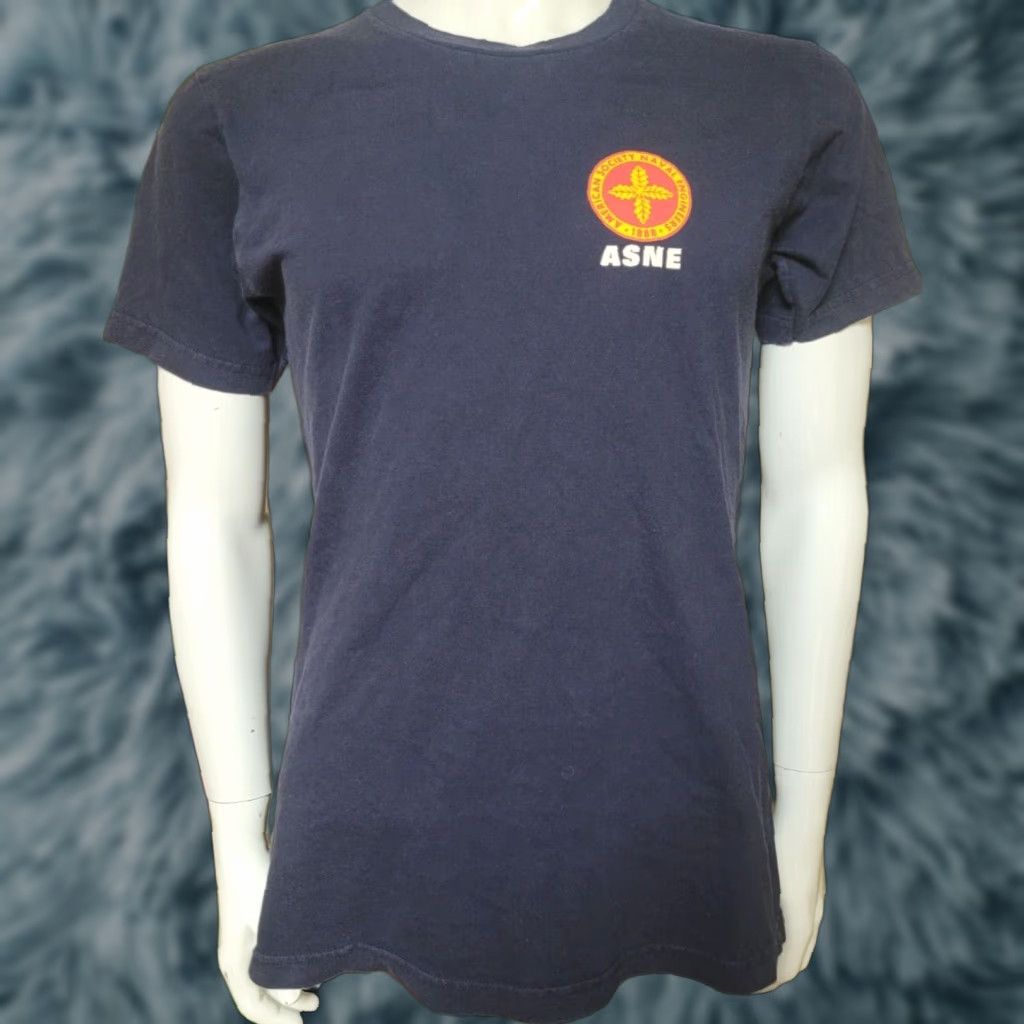 Gildan ASNE American Society of Naval Engineers Logo T Shirt Medium Shirt M Black 100% Cotton Graphic Tee Men Navy Coast Guard Vintage Size US M / EU 48-50 / 2 - 1 Thumbnail