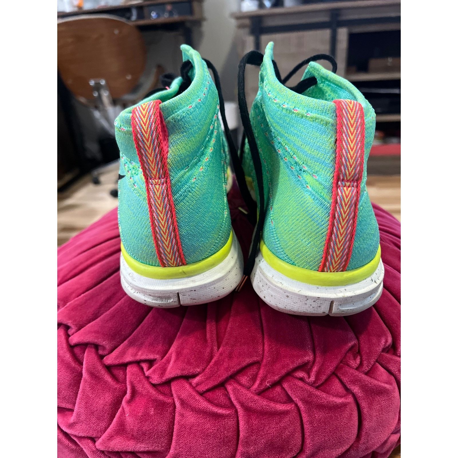Nike Nike Free Flyknit Chukka Sneakers Mens US 12 Turquoise Runni Size US 12 / EU 45 - 6 Thumbnail