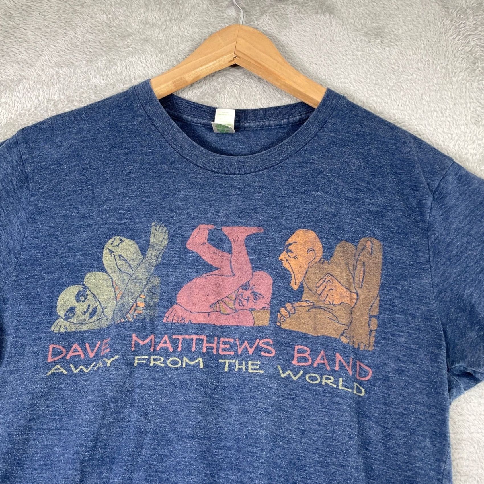 Vintage Dave Matthews Band Shirt Mens Medium Blue Away From the World Tour Band Tee USA Size US M / EU 48-50 / 2 - 4 Thumbnail