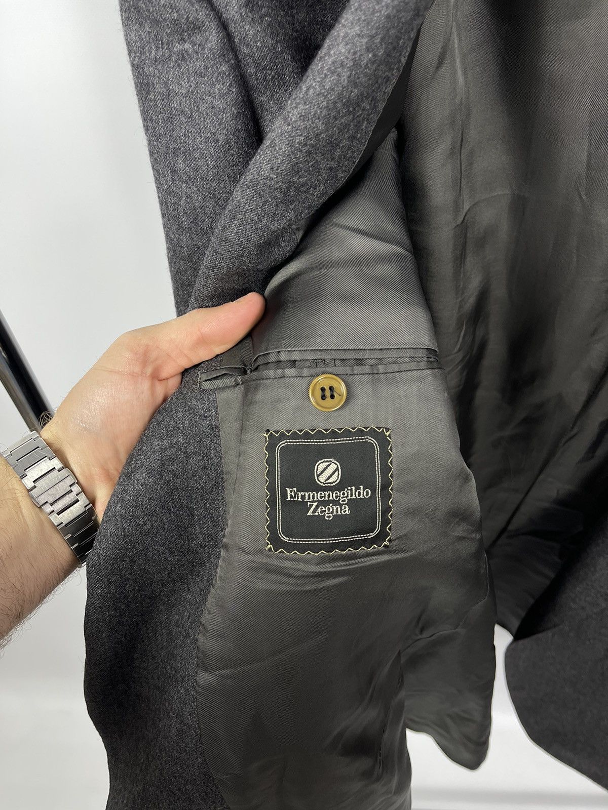 Ermenegildo Zegna Ermenegildo Zegna Vintage 100% Wool Blazer Jacket Size XL Size 52R - 5 Thumbnail