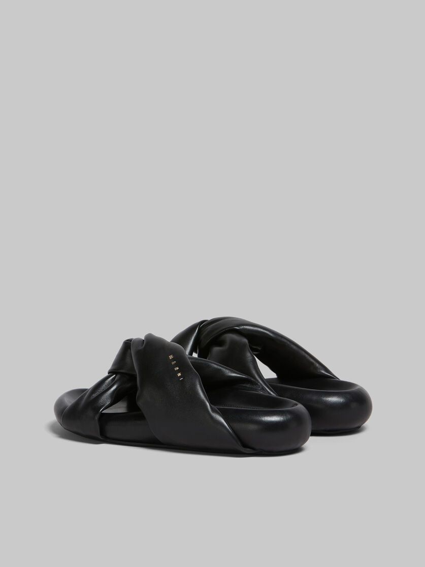 Marni oc11z0525 Twisted Leather Bubble Sandal in Black Size US 8 / IT 38 - 2 Thumbnail