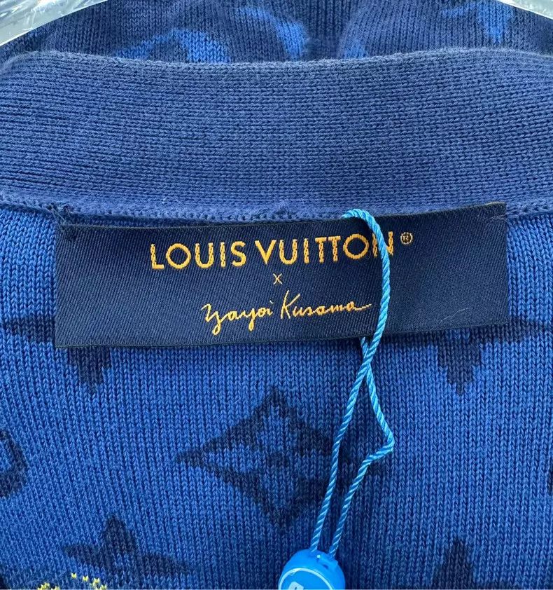 Louis Vuitton Louis Vuitton Blue sunflower logo knit cardigan shirt Size US S / EU 44-46 / 1 - 3 Thumbnail