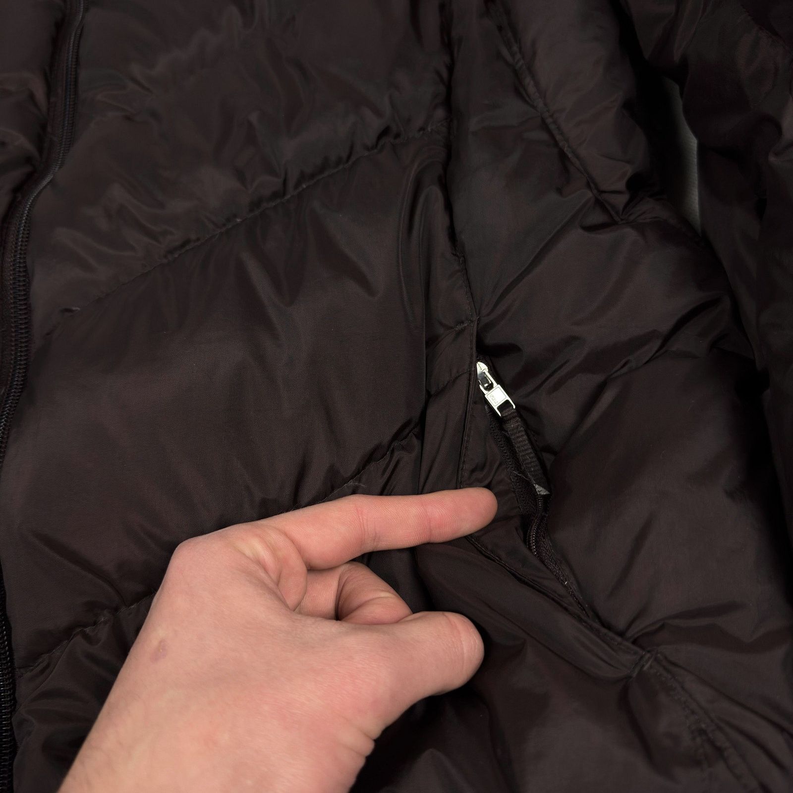 Nike × Vintage Nike Sportswear Women Brown Full Zip Puffer Jacket XL(16-18) Size XL / US 12-14 / IT 48-50 - 5 Thumbnail