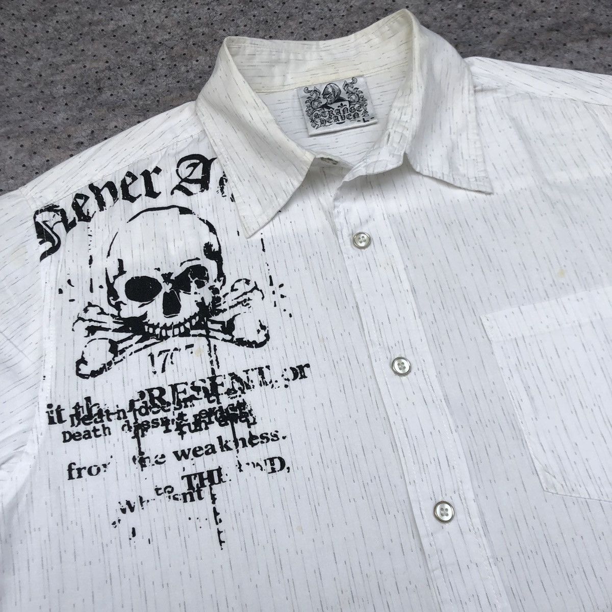 If Six Was Nine × Japanese Brand Vintage Strange Heaven Skull Shirt Size US L / EU 52-54 / 3 - 3 Thumbnail