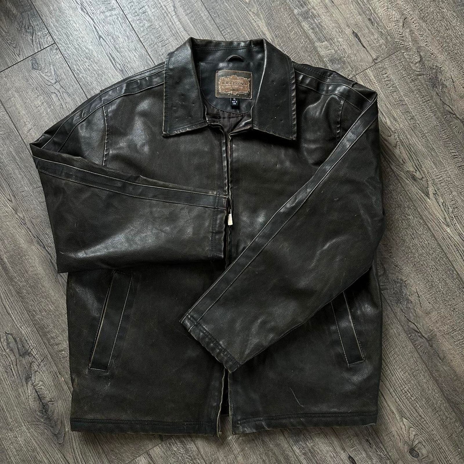 Vintage Vintage 90s Biker USA POW Marines Army Leather Biker Jacket Size US XL / EU 56 / 4 - 5 Thumbnail