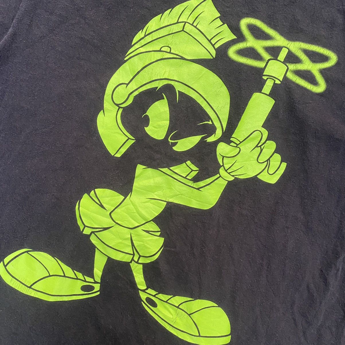Warner Bros VINTAGE MARVIN THE MARTIAN 90s BIG PRINT LOGO TEE Size US M / EU 48-50 / 2 - 2 Thumbnail