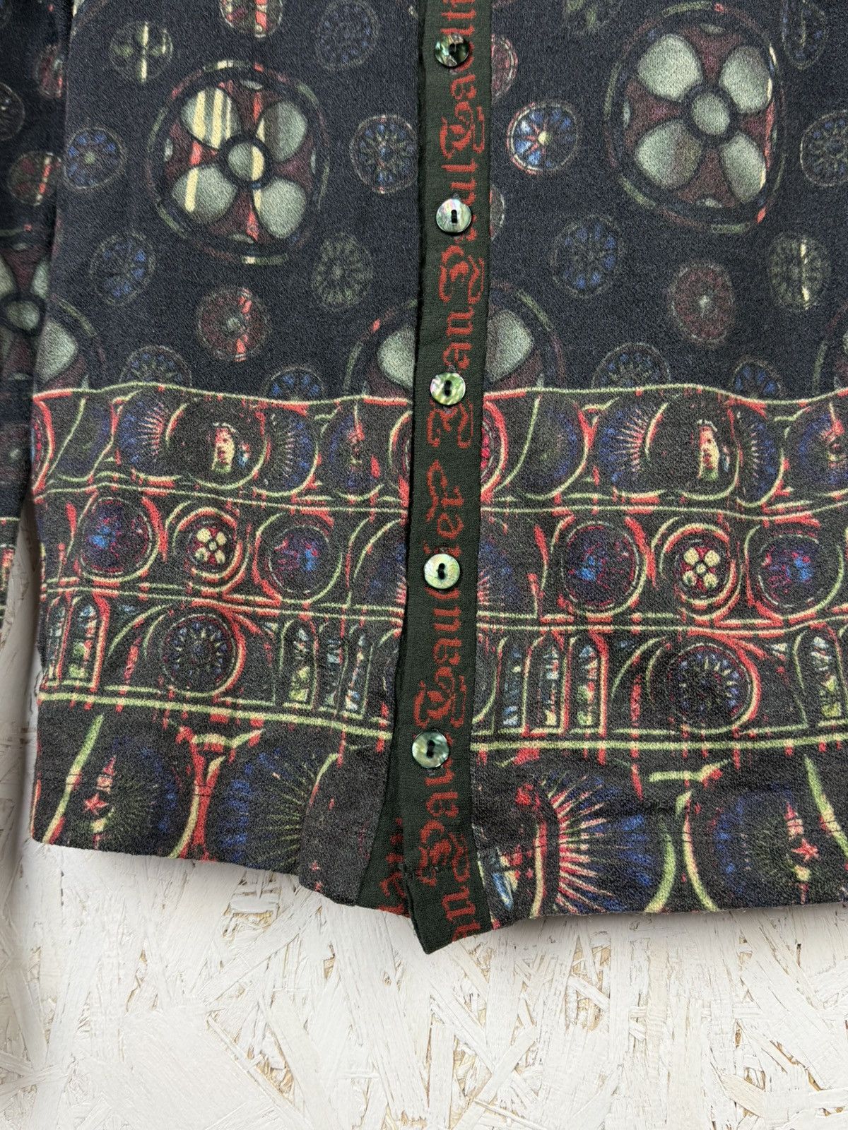 Jean Paul Gaultier Jean Paul Gaultier AW98 Catherdral Stained Glass Mesh Shirt Size M / US 6-8 / IT 42-44 - 3 Thumbnail