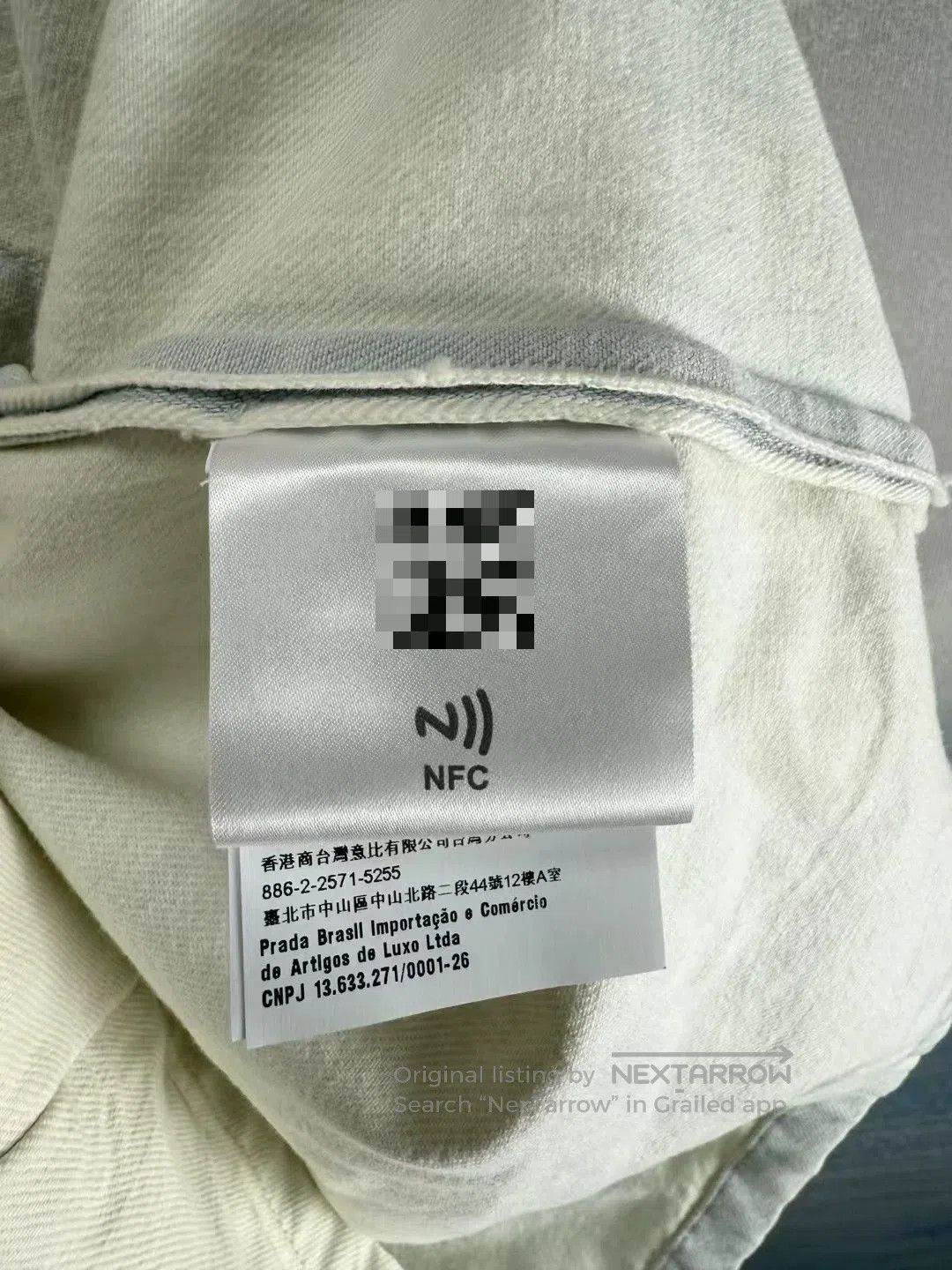 Prada Prada Beige Denim Jacket with Triangle Logo. Size US M / EU 48-50 / 2 - 5 Thumbnail