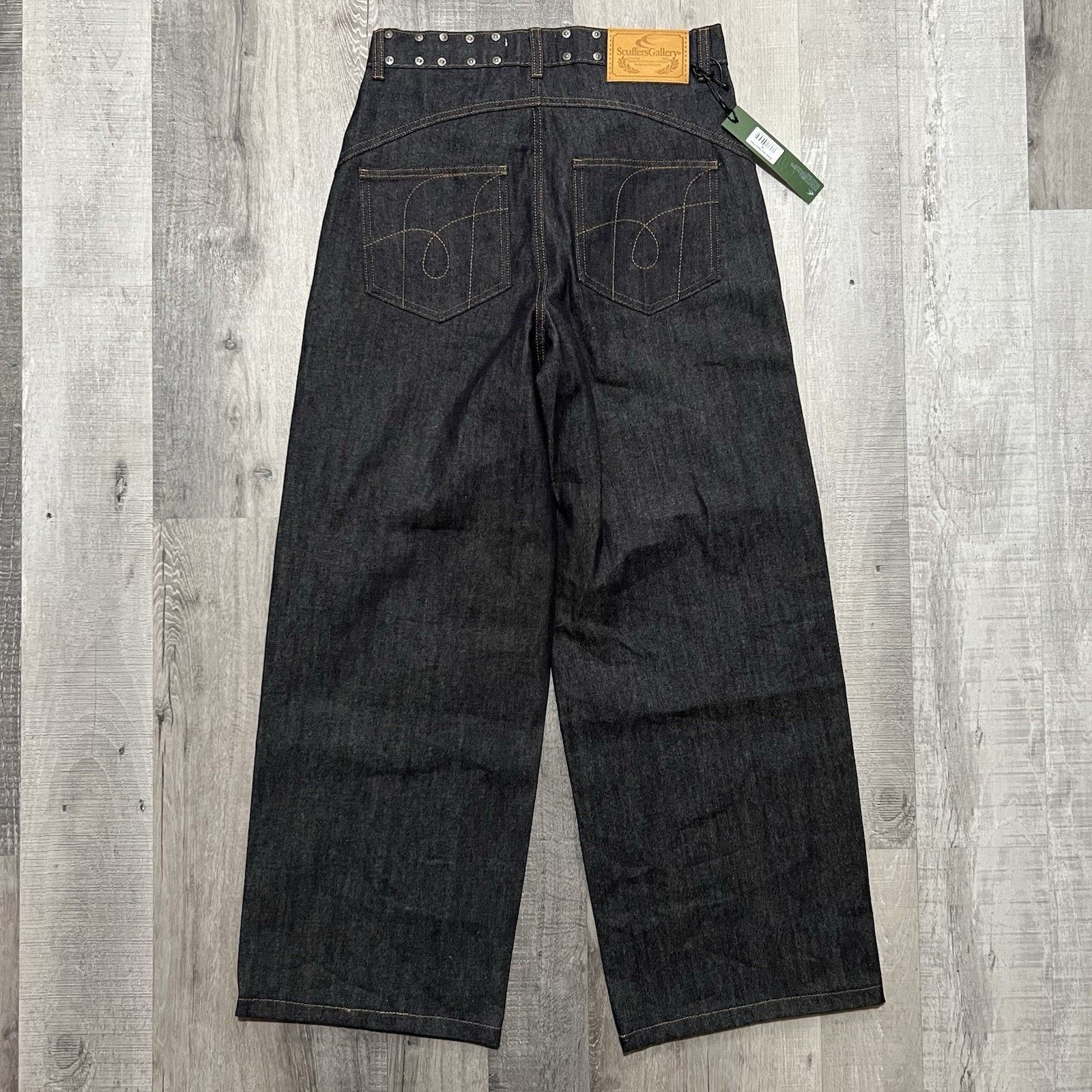 NWT Scuffers Jeans Rodeo Dark Denim Extra Baggy Riveted Wide