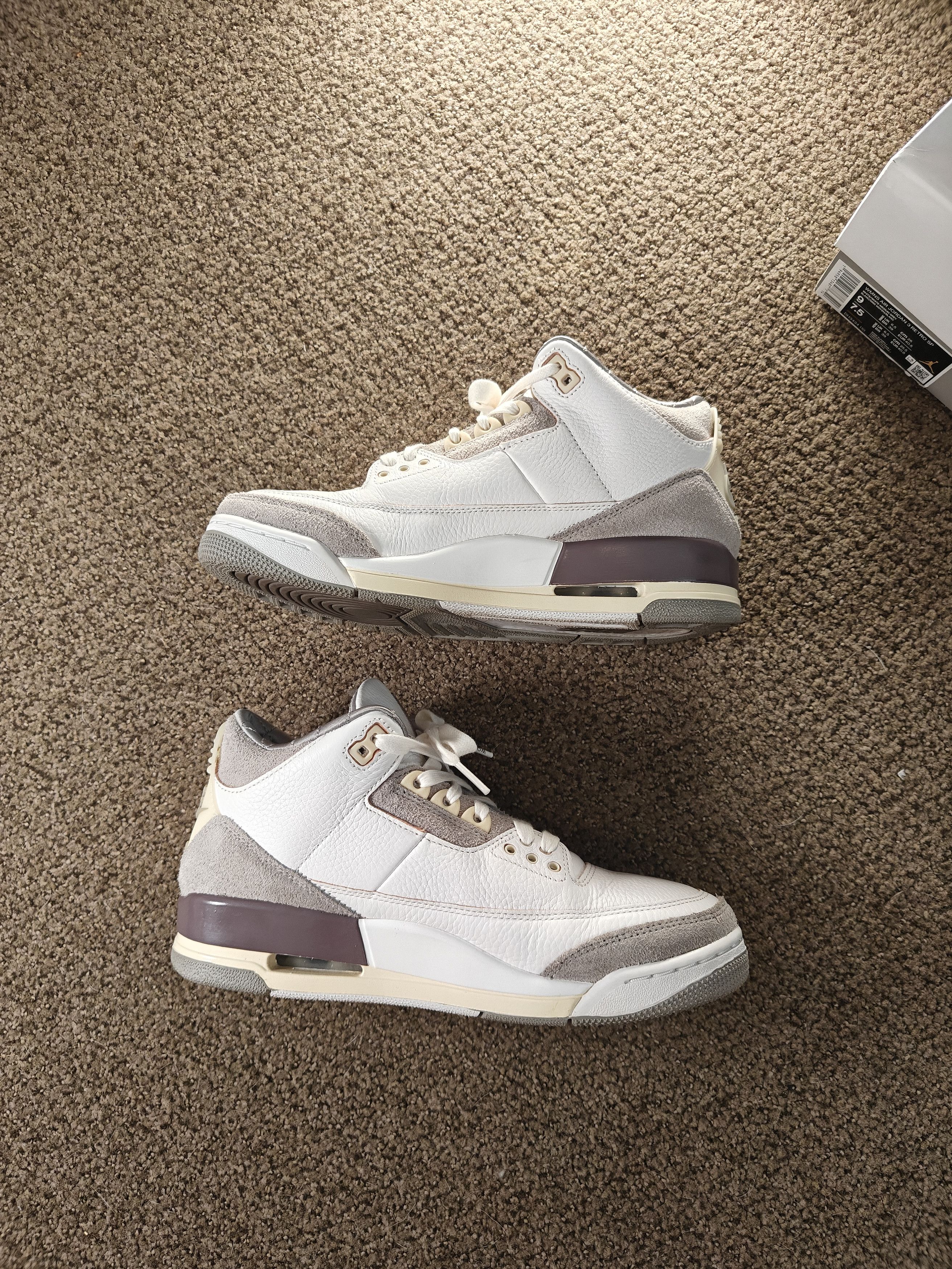 A Ma Maniere × Jordan Brand Jordan 3 x a ma maniere violet ore 9w/7.5m - worn twice! Size US 7.5 / EU 40-41 - 3 Thumbnail