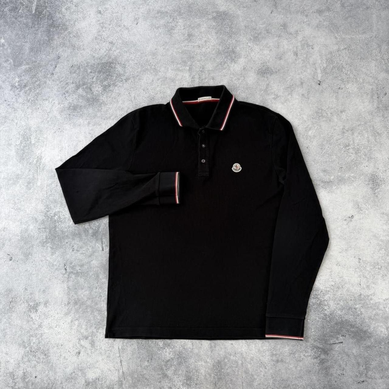 Moncler black L/S polo shirt