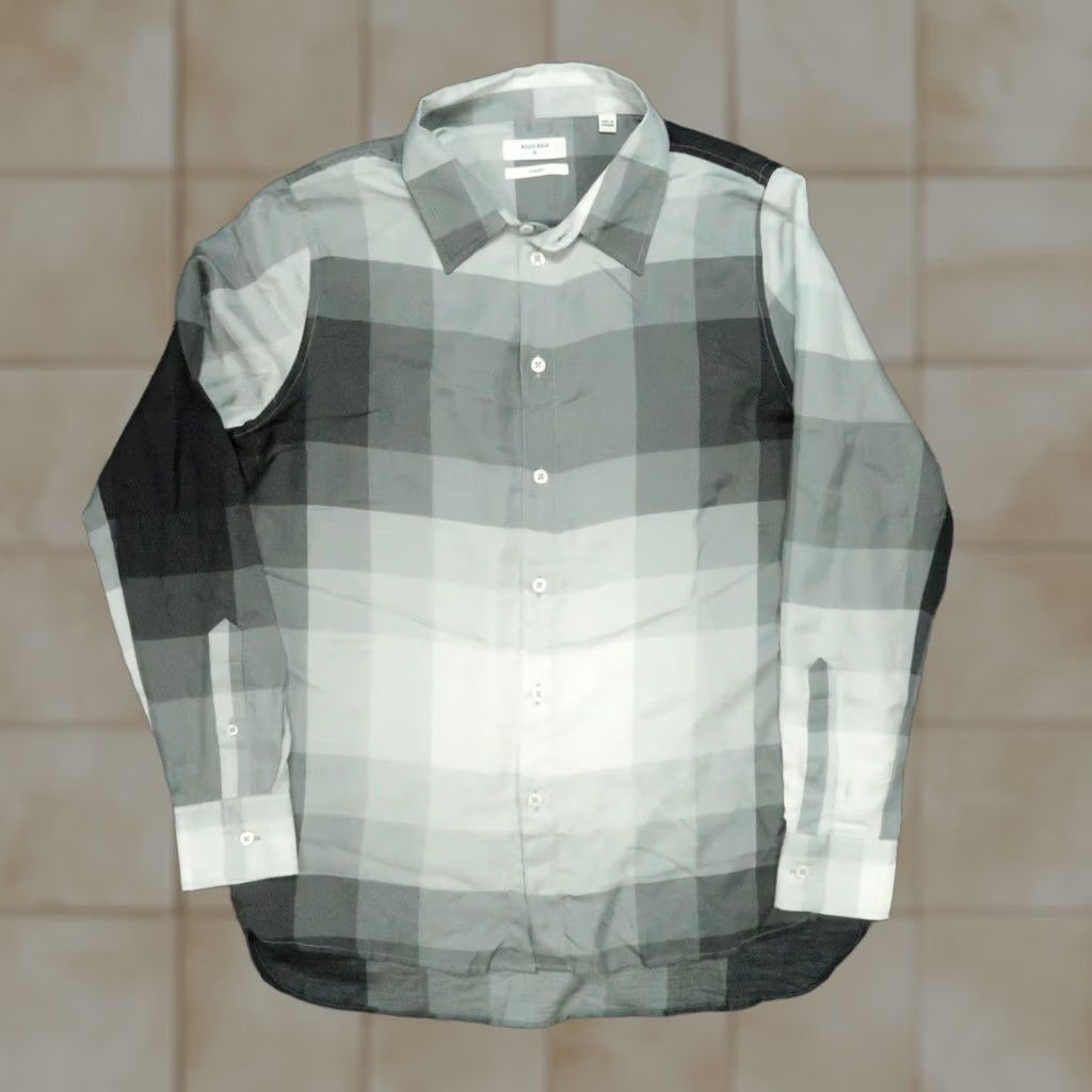 Billy Reid Billy Reid Shirt Mens Small Gray Plaid Silk Cotton Long Sleeve Button-Up Boyds Mens Size US S / EU 44-46 / 1 - 1 Thumbnail