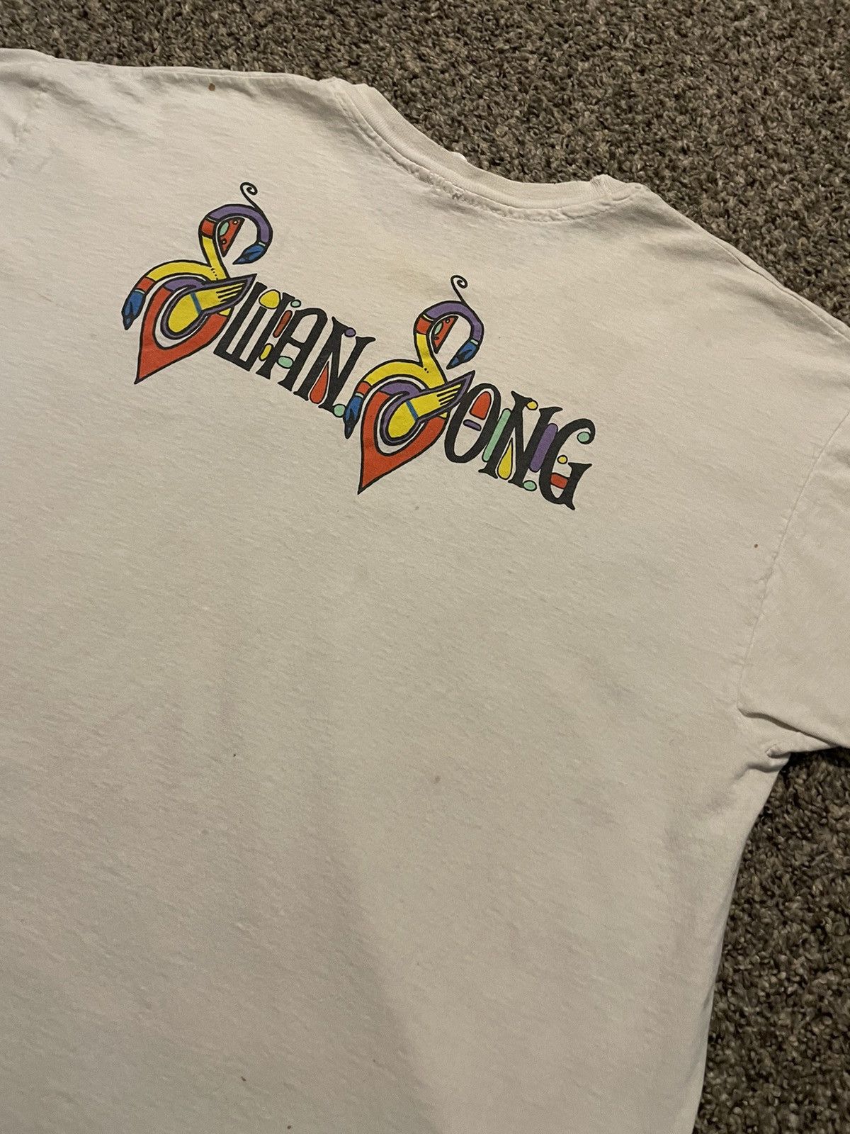 Band Tees × Led Zeppelin × Vintage Vintage 1990 Led Zeppelin Swan Song graphic men’s shirt Size US XL / EU 56 / 4 - 5 Thumbnail