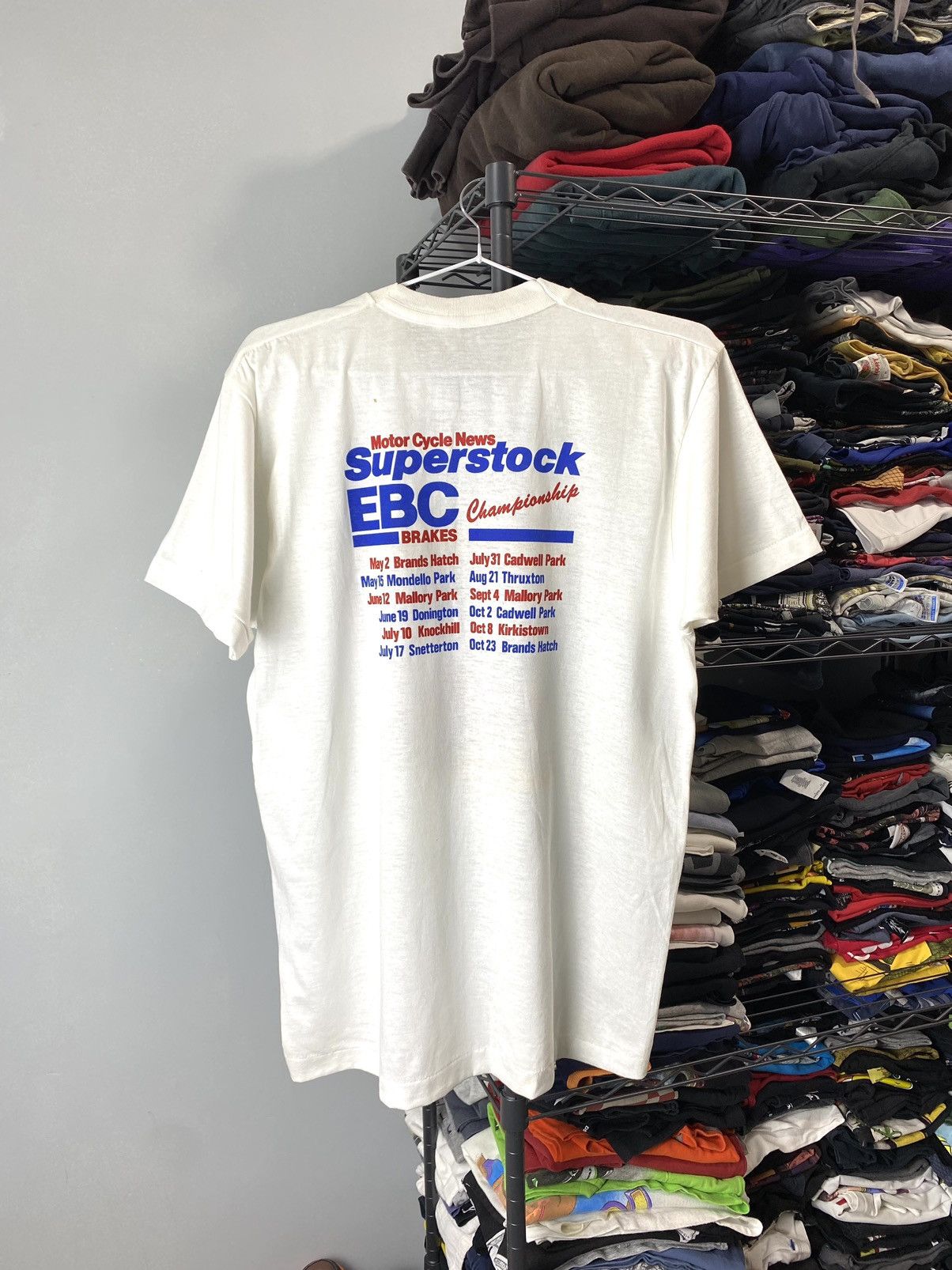 Honda Rare! Vintage 1980s Dunlop Honda Racing T Shirt World Racing Size US M / EU 48-50 / 2 - 2 Thumbnail