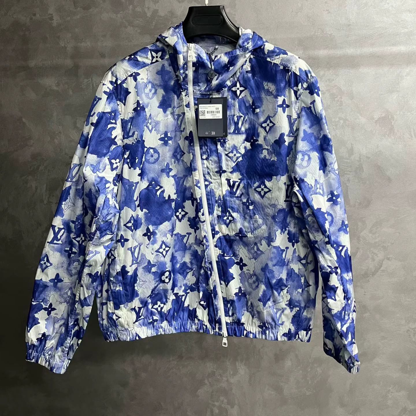 Louis Vuitton Louis Vuitton Blue Ink Logo Hooded Jacket Size US M / EU 48-50 / 2 - 1 Thumbnail