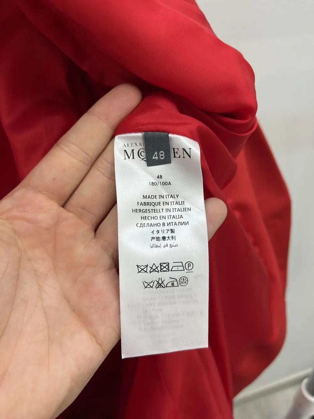 Alexander McQueen Alexander McQueen Single Button Red Wool Blazer Size XL / US 12-14 / IT 48-50 - 5 Thumbnail