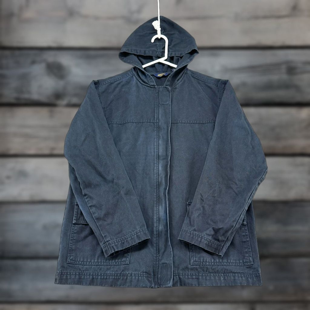 Vintage VINTAGE Shaver Lake Jacket Womens M Black Hooded Twill Cotton 90s Cim Size M / US 6-8 / IT 42-44 - 1 Thumbnail
