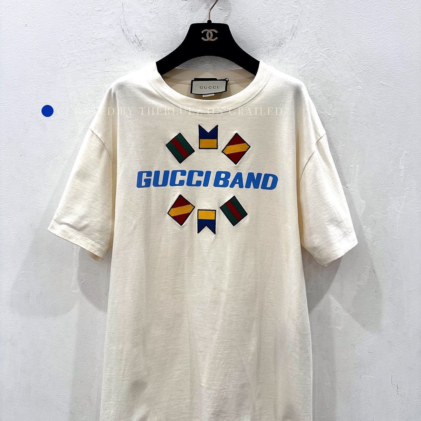 Gucci Band Logo Graphic T-Shirt in White Size US XS / EU 42 / 0 - 1 Thumbnail