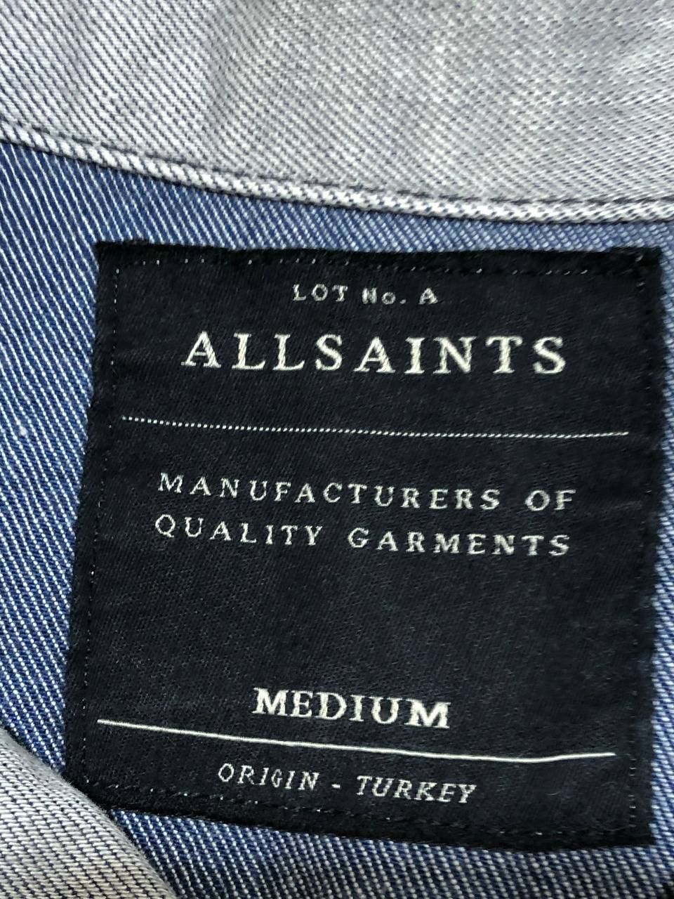 Allsaints vintage denim jacket gray Y2K Allsaints size M Streetwear Size US M / EU 48-50 / 2 - 2 Thumbnail