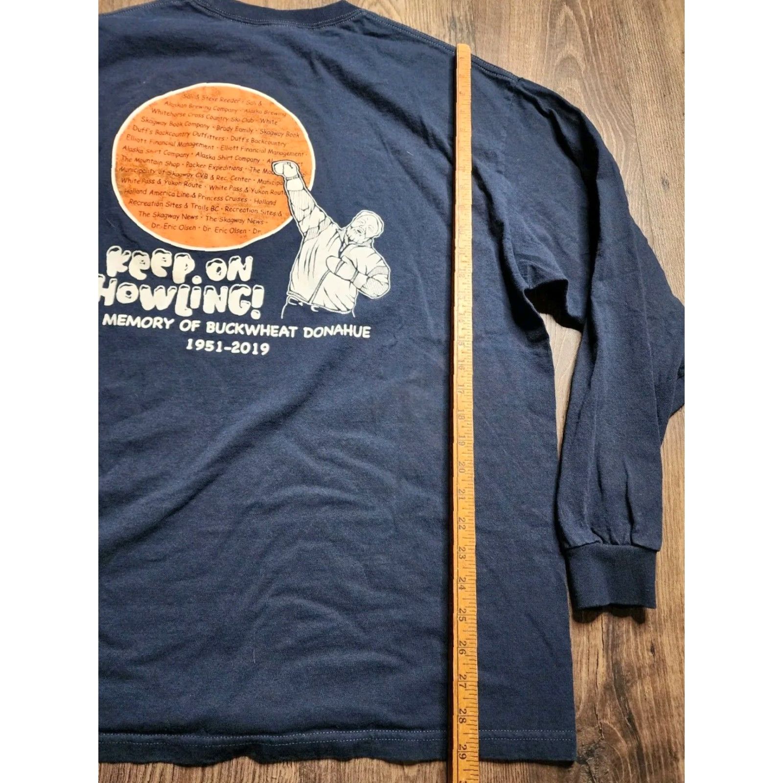Vintage 2020 Buckwheat International Ski Classic Alaska Memorial 2 Sided Long Sleeve Blue XL Mens T Shirt Size US XL / EU 56 / 4 - 2 Thumbnail
