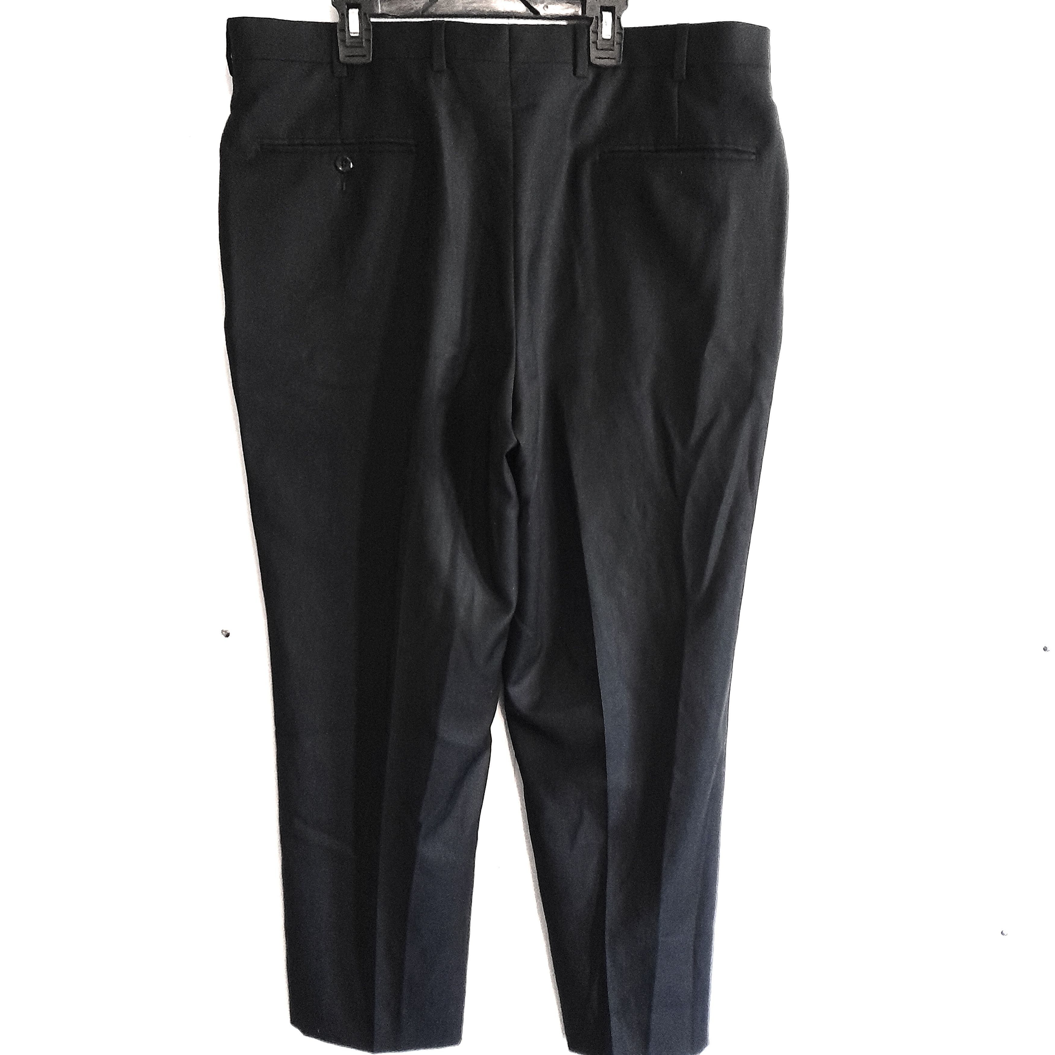 Jos. A. Bank Jos A Bank Travelers Collection Black Pleated Dress Pants Size US 38 / EU 54 - 5 Thumbnail