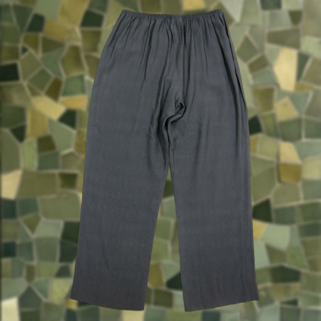Vintage Caroline Rose Grey Rayon Stretch Wide-Leg High Rise Casual Pant Women Medium Size 32" / US 10 / IT 46 - 1 Thumbnail