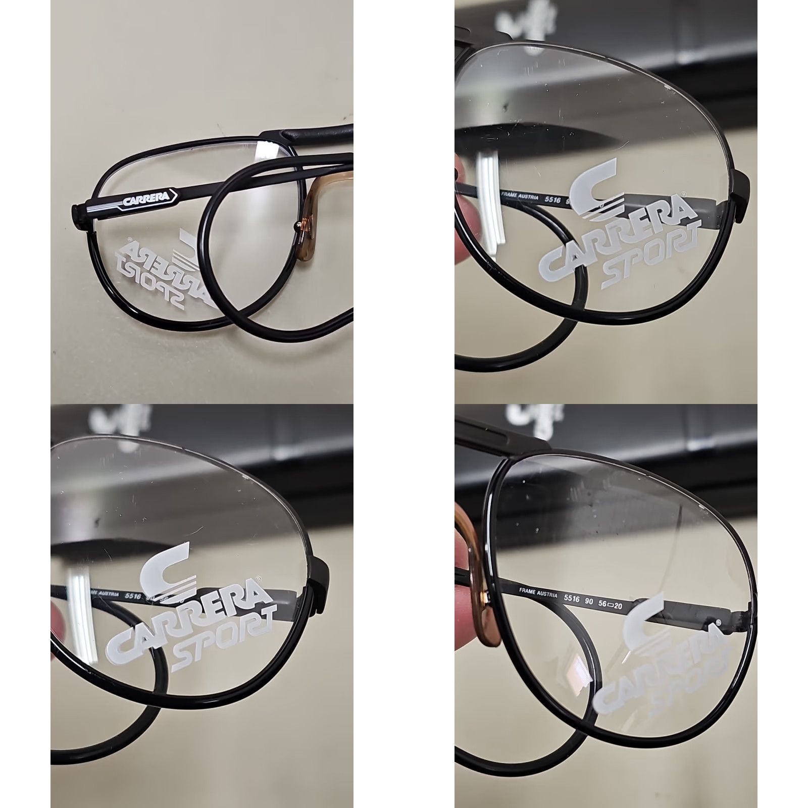 Carrera VINTAGE Carrera Sport 5516 Glasses 1980s Unisex Adults Black Metal Plastic Black Lens Sportswear/Beach 1980s Size ONE SIZE - 8 Thumbnail