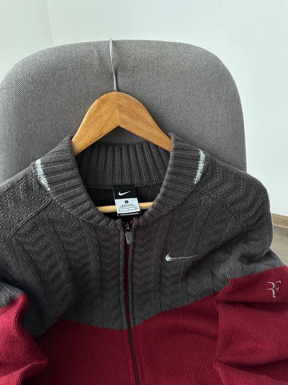 Nike × Vintage Vintage Nike Premier Roger Federer Team Red Sweater Size US S / EU 44-46 / 1 - 15 Thumbnail