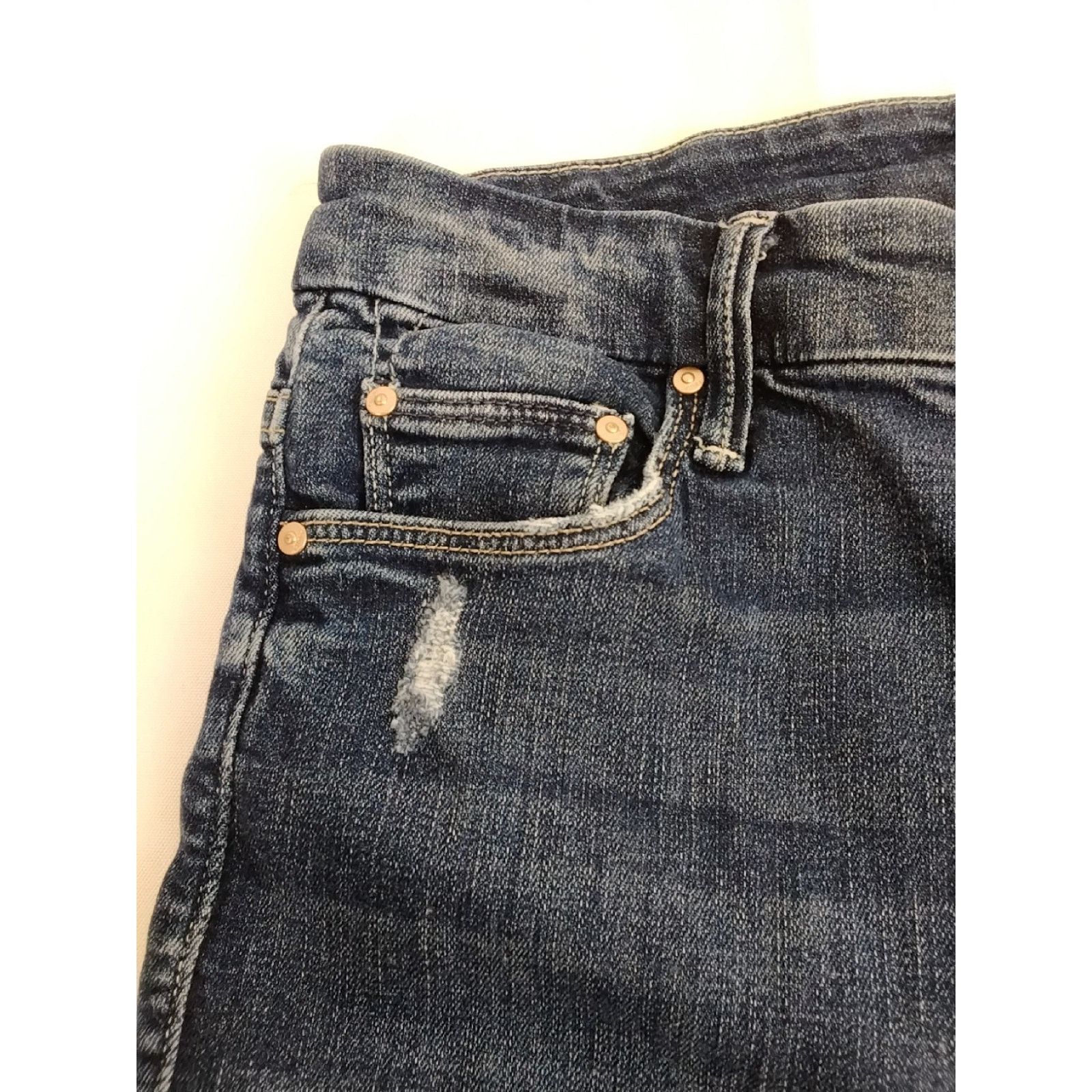 MOTHER Mother High Waist Looker Jean Women's 27" Dark Distressed Size 27" / US 4 / IT 40 - 6 Thumbnail