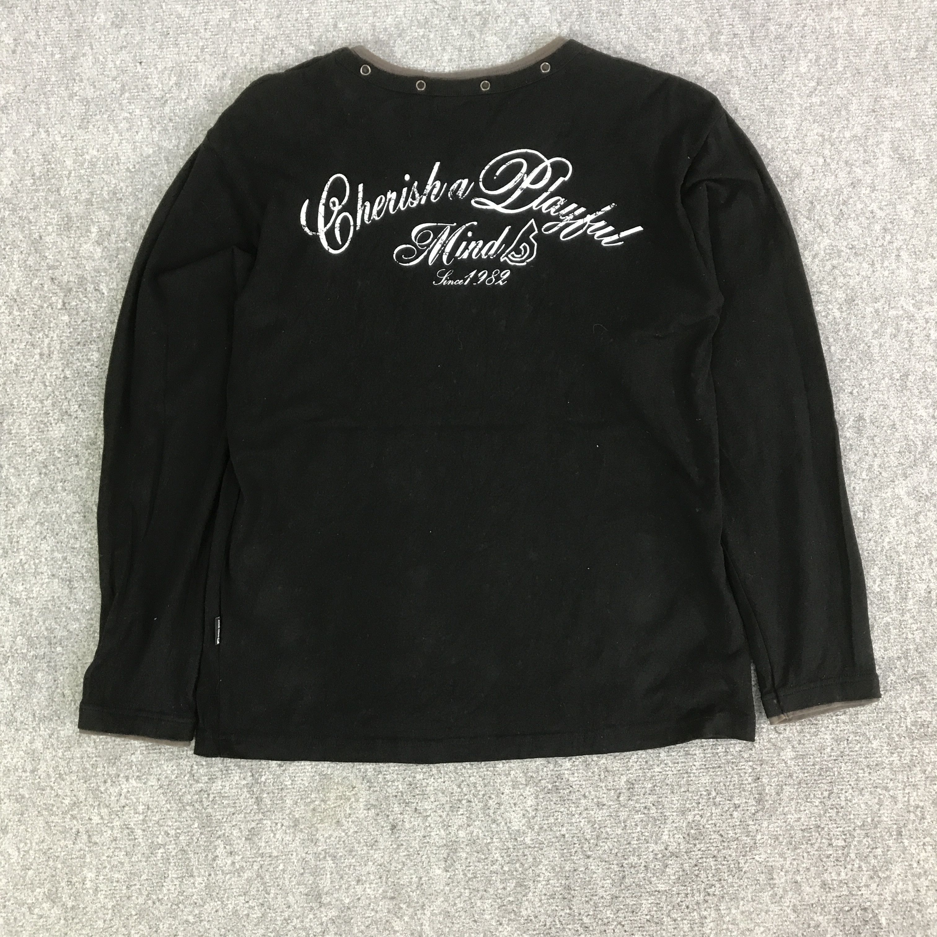 Japanese Brand BAD BOY BLACK PUNK LONG SLEEVE T-SHIRT K93B55 Size US L / EU 52-54 / 3 - 3 Thumbnail