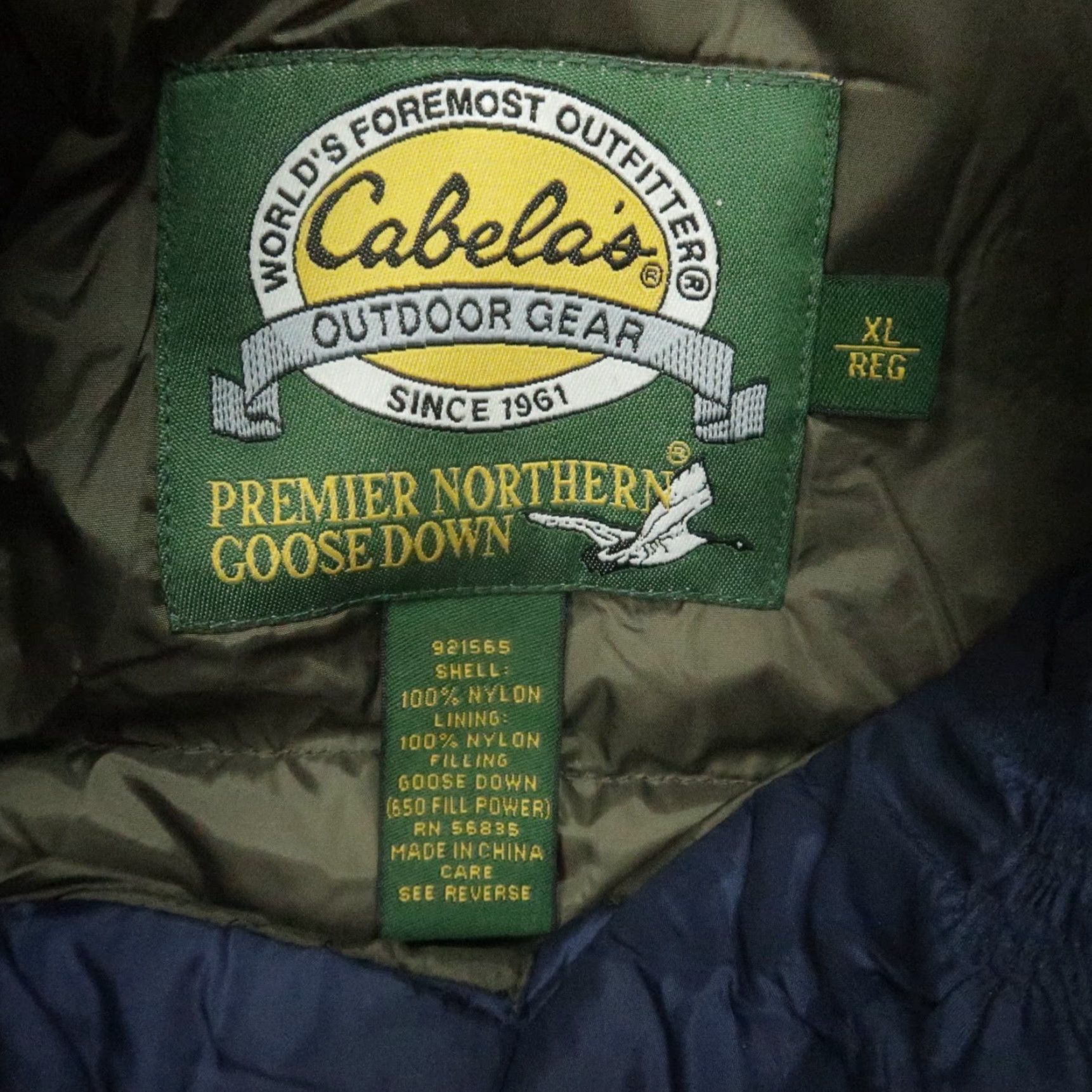 Vintage Cabela's Vest Mens XL Blue Goose Down 650 Puffer Snap Hiking Hunting Jacket/Coat Warmth Weight 650 Size US XL / EU 56 / 4 - 3 Thumbnail