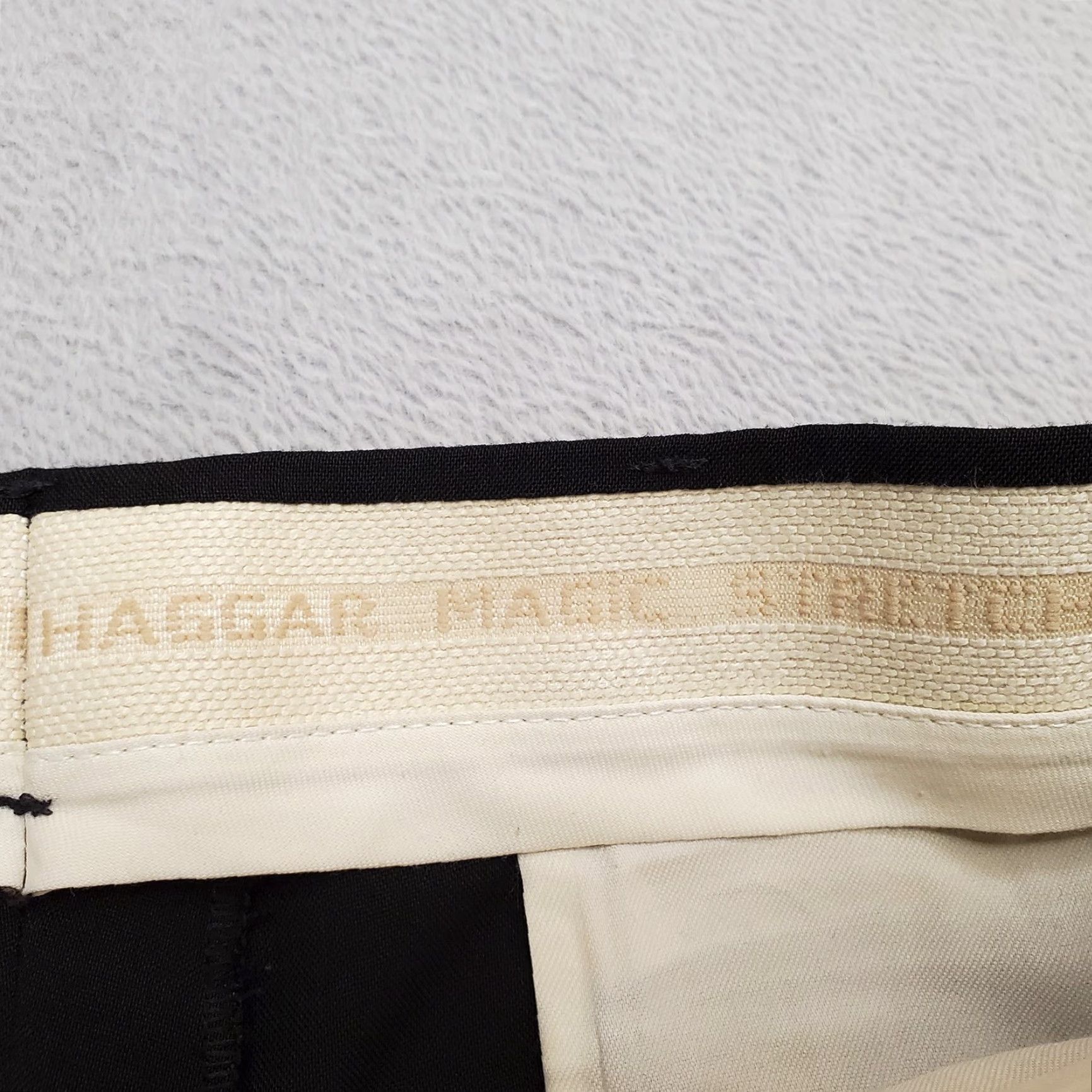 Haggar VINTAGE Haggar Pants Mens 366x31 Black Wool Blend Flat Front Magic Stretch Dress Casual Size US 36 / EU 52 - 4 Thumbnail
