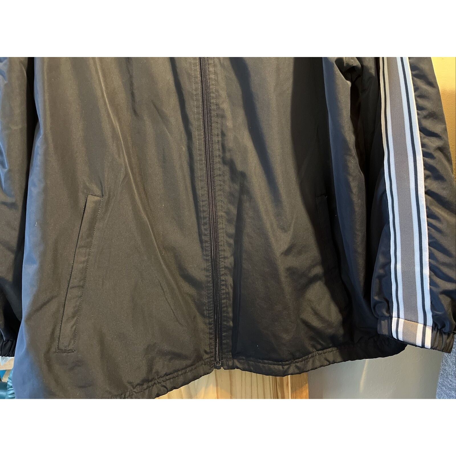 Tek Gear Tek Gear Men’s L Navy LS Zip up Mesh Nylon Poly Track Jacket Size US L / EU 52-54 / 3 - 6 Thumbnail