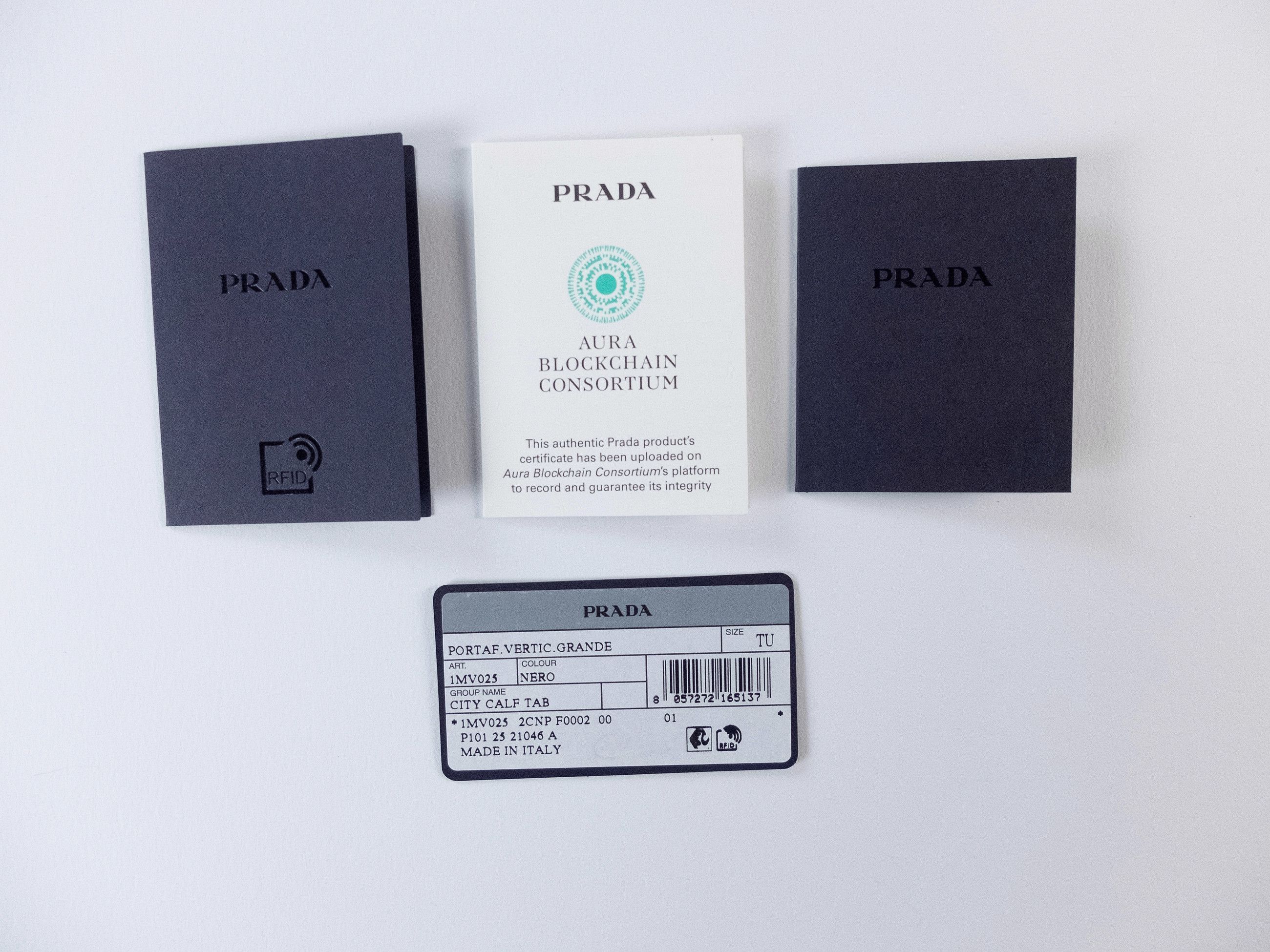 Prada PRADA logo plaque black leather continental flap wallet Size ONE SIZE - 8 Thumbnail
