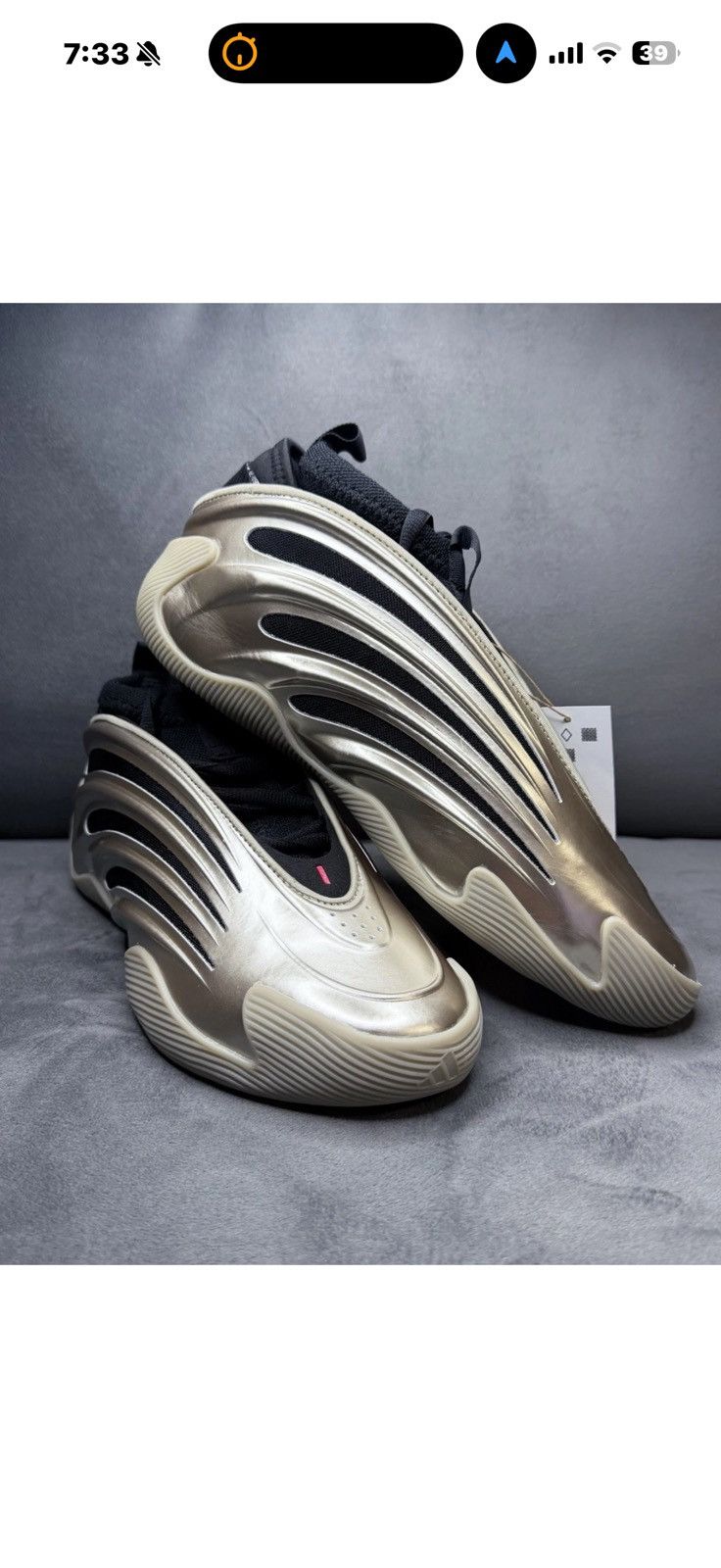 Adidas Adidas Harden Volume 9 Shoes 'Cyber Metallic' JR2506 Size US 14 / EU 47 - 2 Thumbnail