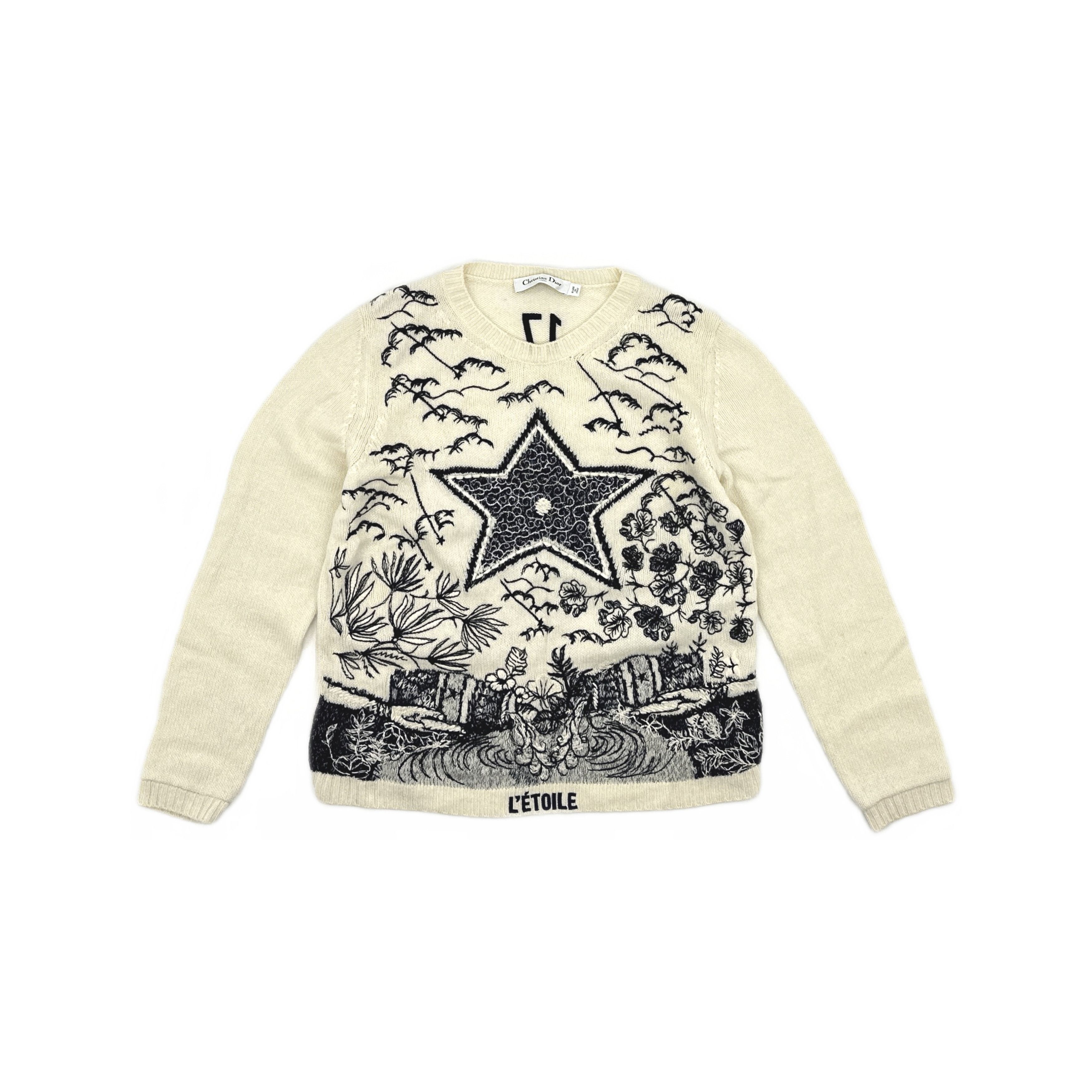 Dior Dior L'Étoile Embroidered Cashmere Silk Sweater 42 Size M / US 6-8 / IT 42-44 - 1 Thumbnail